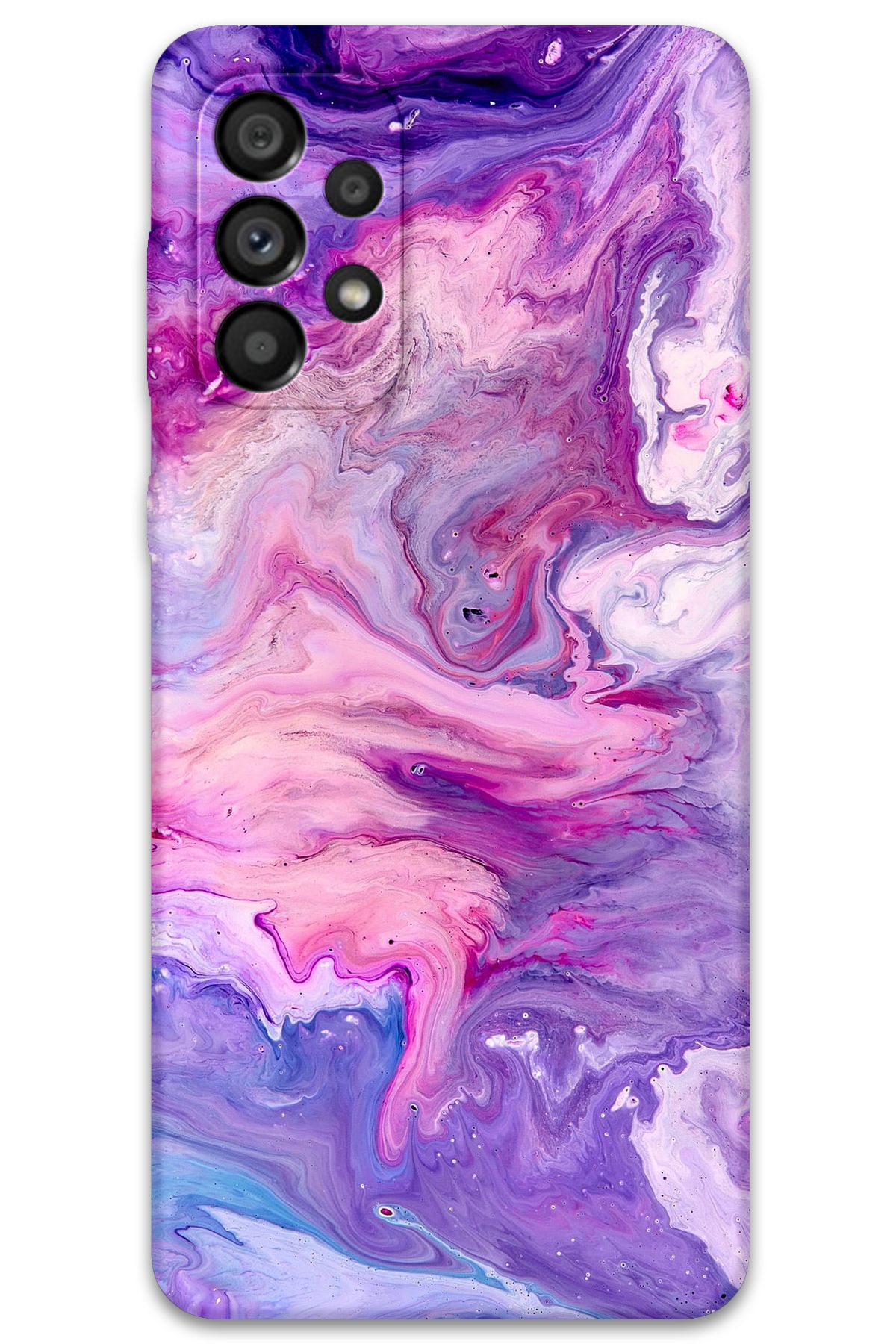 Gramaphone Galaxy A72 Uyumlu Mermer Desenli Telefon Kılıfı + Ekran Koruyucu - 5813