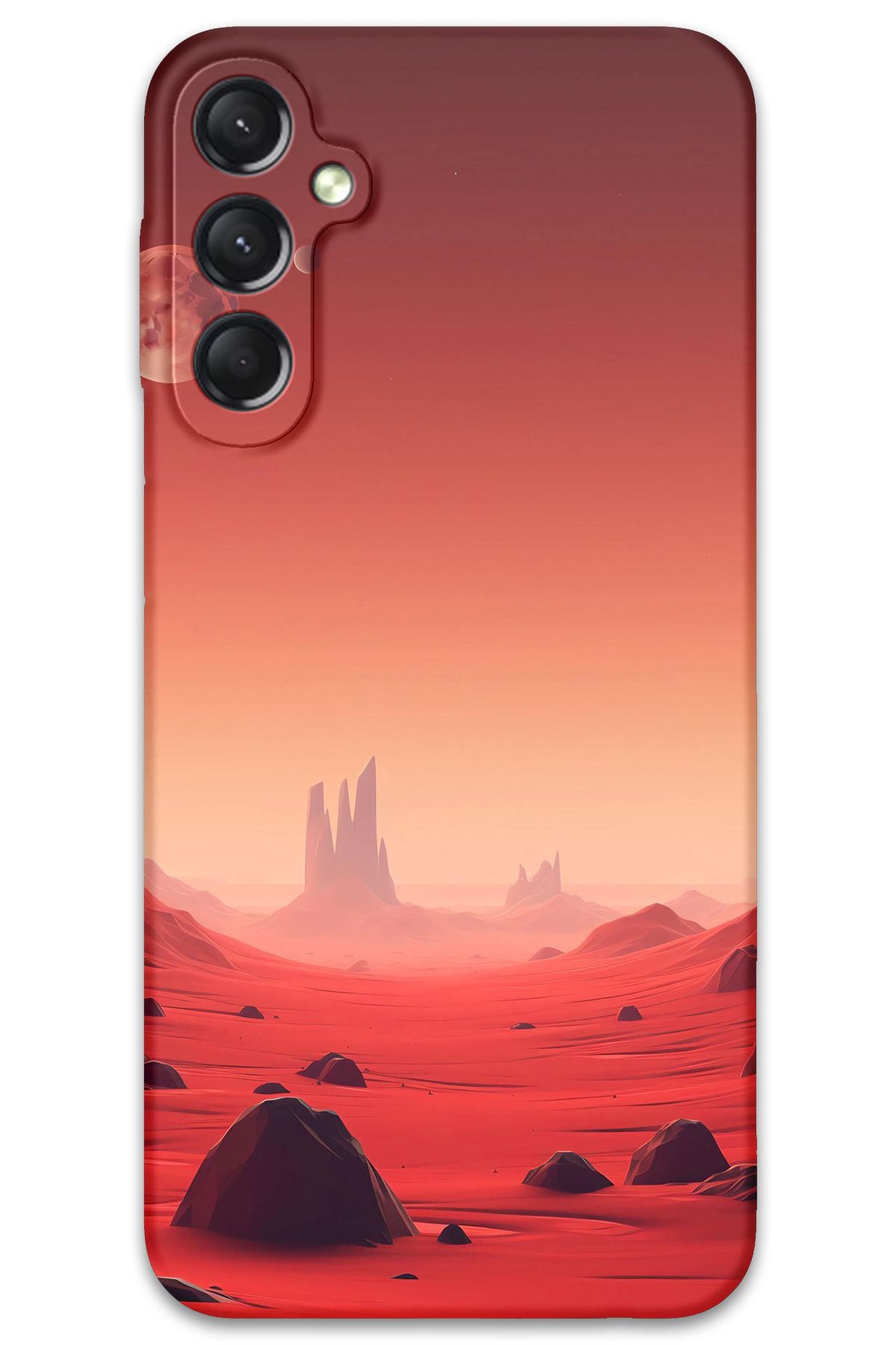 Gramaphone Galaxy M15 Uyumlu Uzay Desenli Telefon Kılıfı + Ekran Koruyucu - 5859