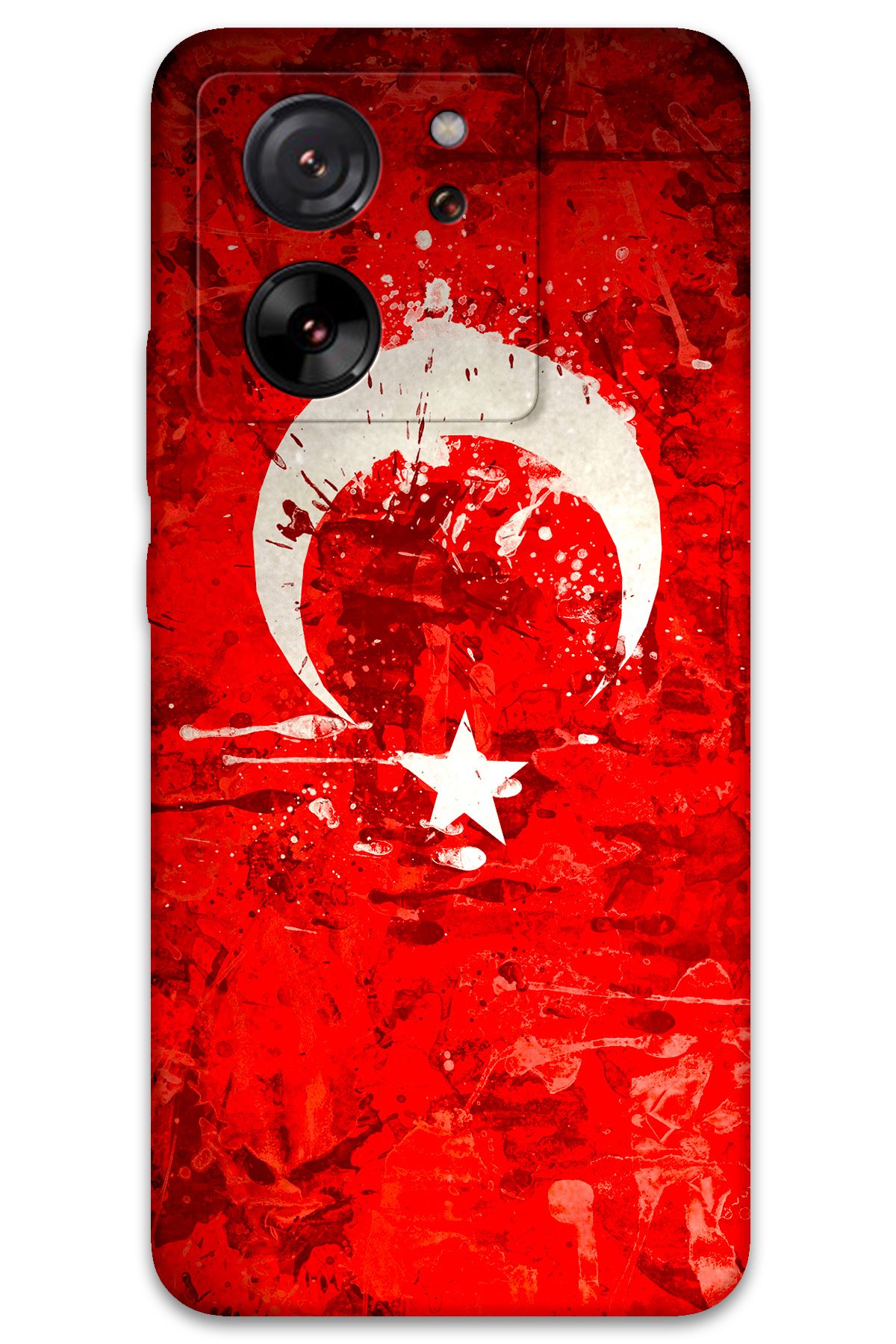 Gramaphone Xiaomi Mi 13T Uyumlu Türk Bayrağı Desenli Telefon Kılıfı + Ekran Koruyucu - 5847