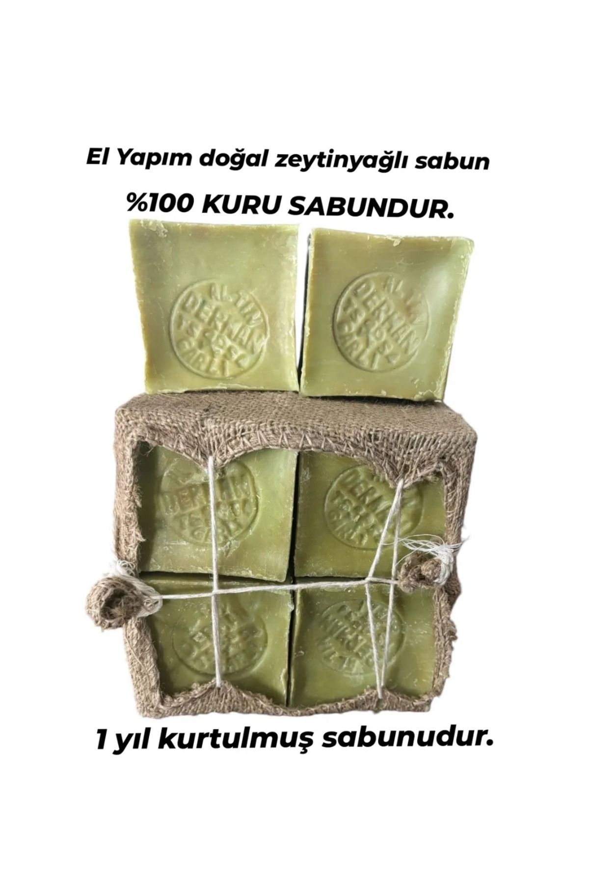 Home El Yapım Zeytinyağlı Garlı Doğal Sabun ( Telis Torba Sabun ) 4-4.5 Kg Arası Gelir ( 24 Kalıp )