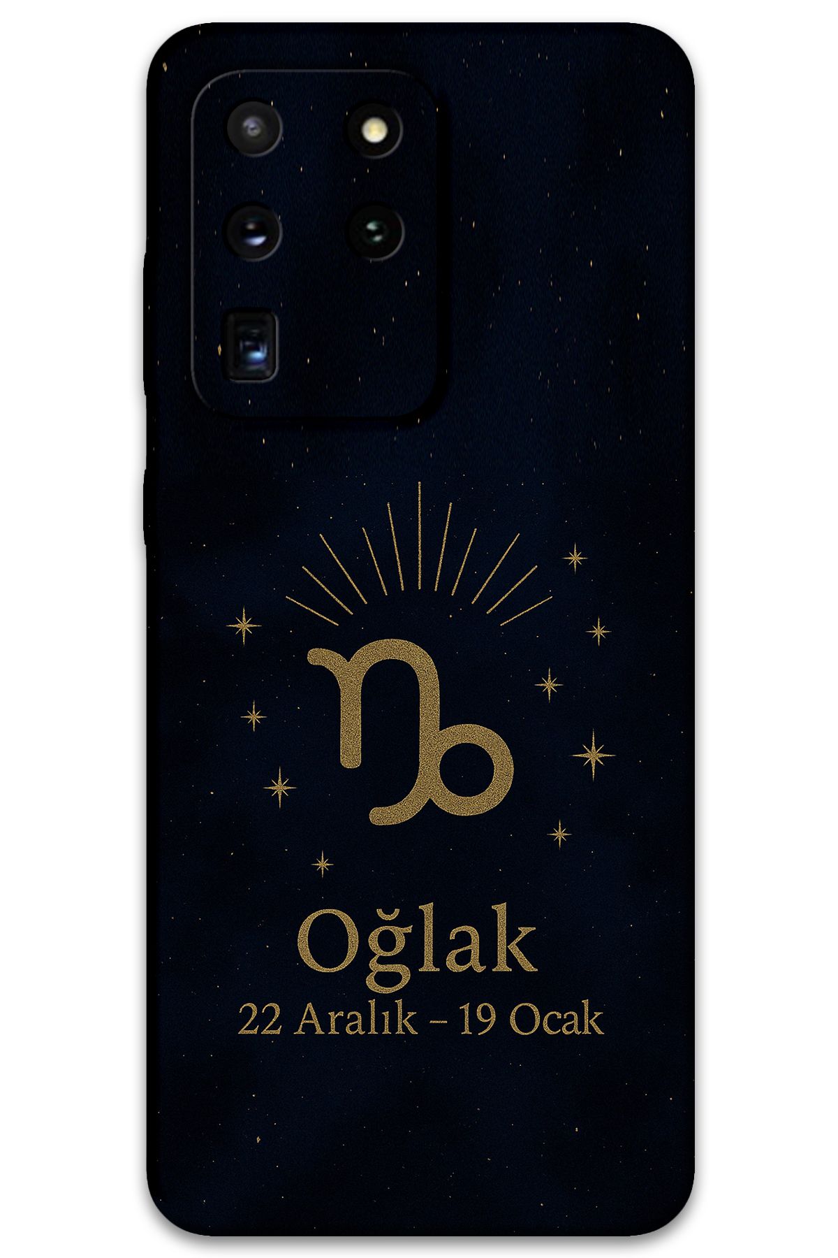 Gramaphone Galaxy S20 Ultra Uyumlu Oğlak Burcu Desenli Telefon Kılıfı + Ekran Koruyucu - 5777