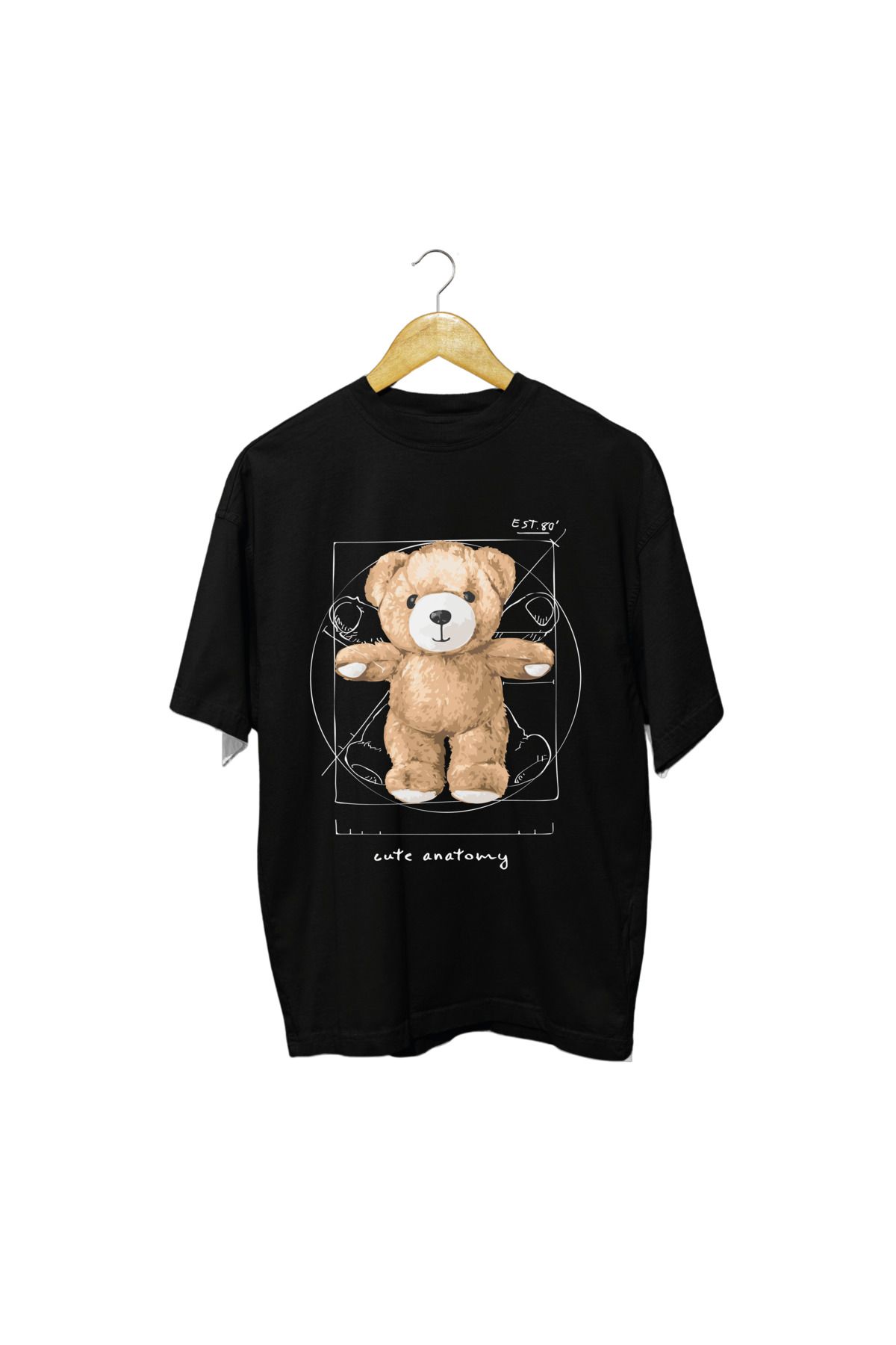 ick artwear VITRIVIUS TEDDY BASKILI ULTRA COMFORT OVERSIZE TSHIRT – 30/1 SÜPREM PENYE