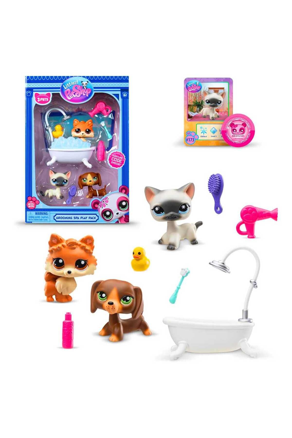 Littlest Pet Shop Seçtim Aldım Minişler 638 S3 Bakım Zamanı Spa Oyun Seti 3 Lü Miniş Figür 4