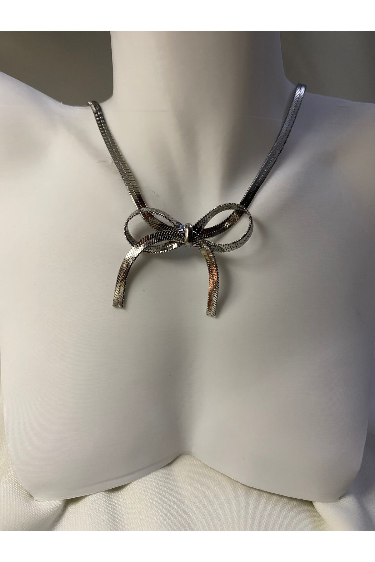 asem jewelry YILAN ZİNCİR FİYONK ÇELİK KOLYE