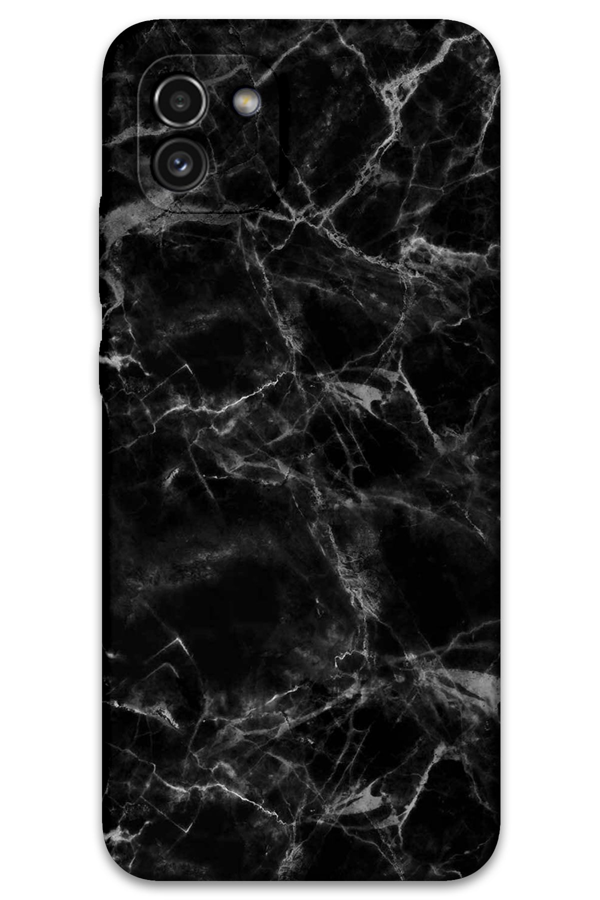 Gramaphone Galaxy A03 Uyumlu Mermer Desenli Telefon Kılıfı + Ekran Koruyucu - 5815
