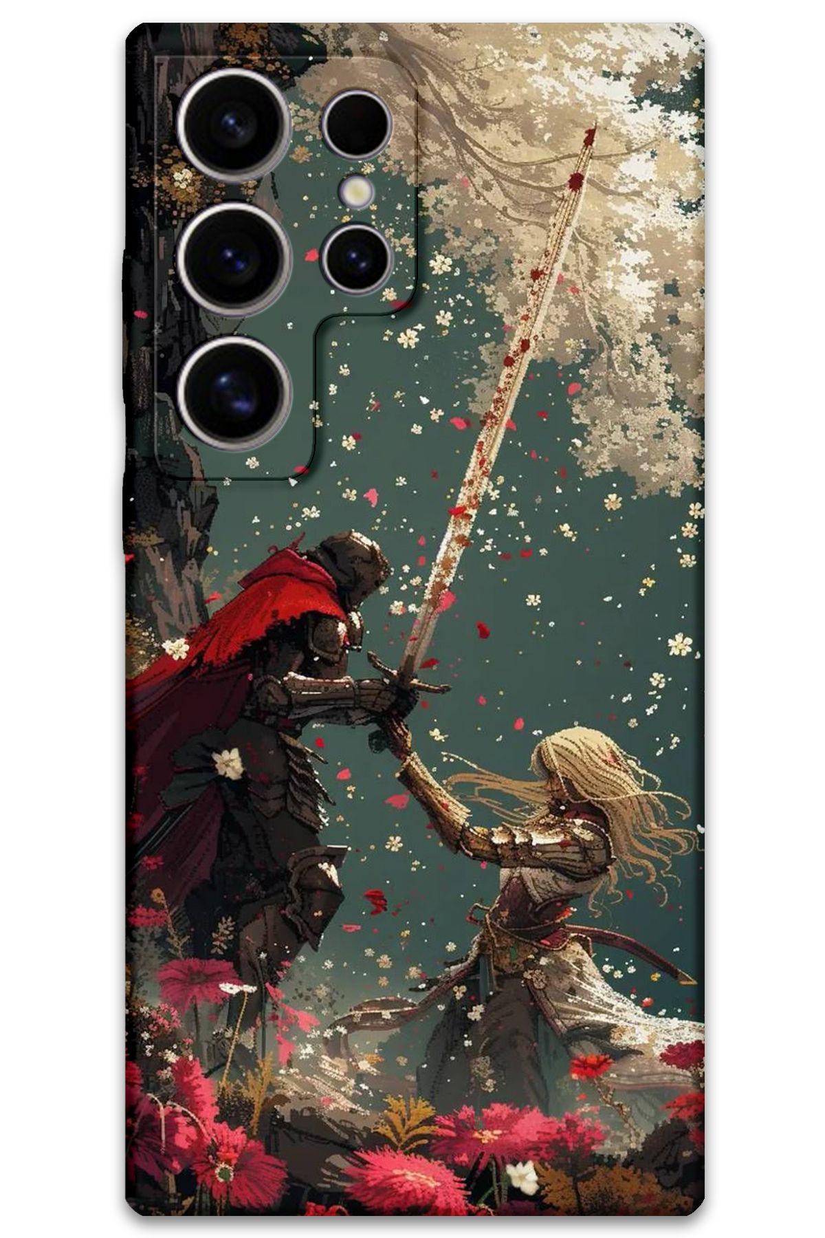 Gramaphone Galaxy S24 Ultra Uyumlu Retro Desenli Telefon Kılıfı + Ekran Koruyucu - 5838