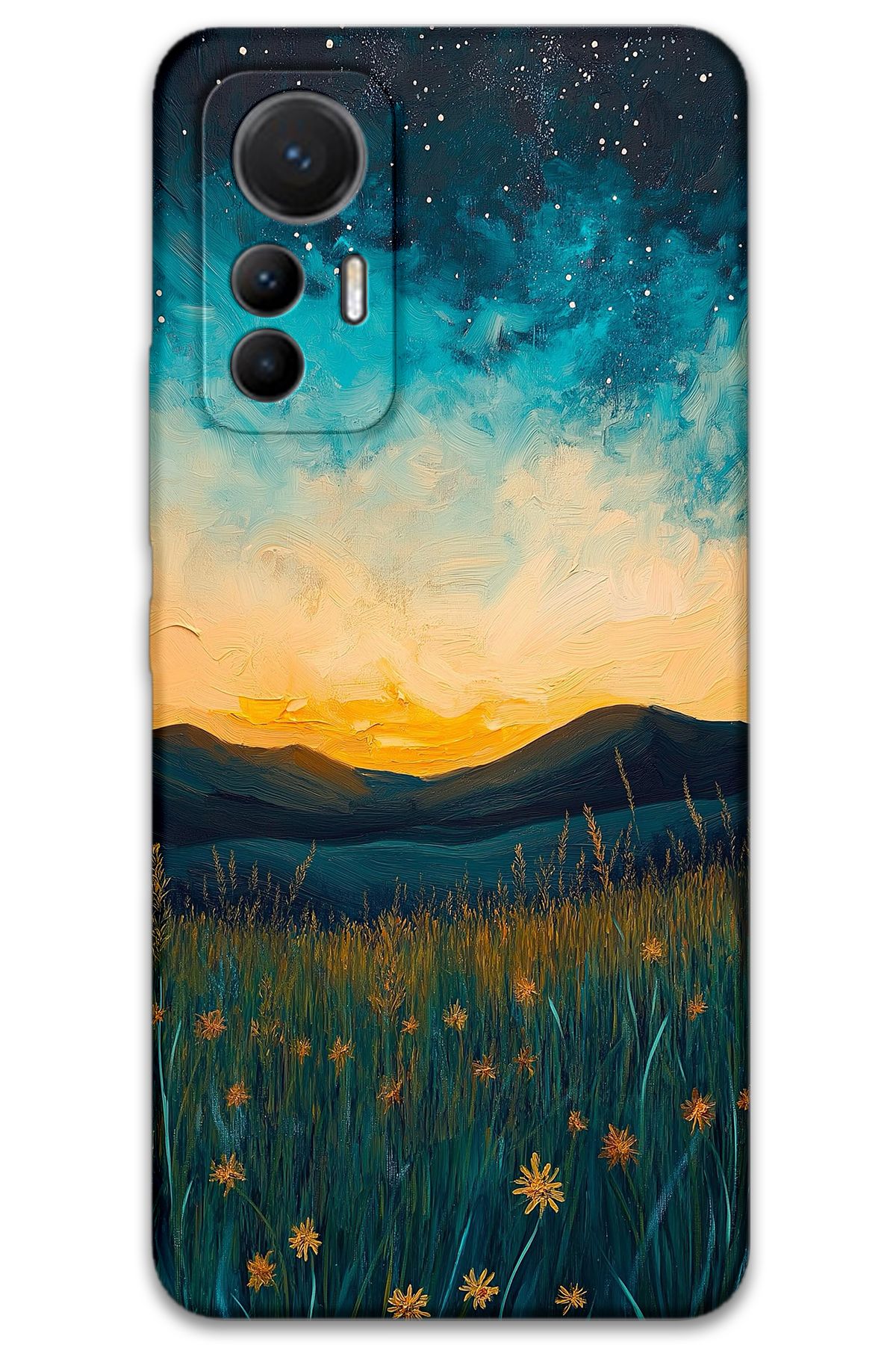 Gramaphone Xiaomi Mi 12 Lite Uyumlu Uzay Desenli Telefon Kılıfı + Ekran Koruyucu - 5871