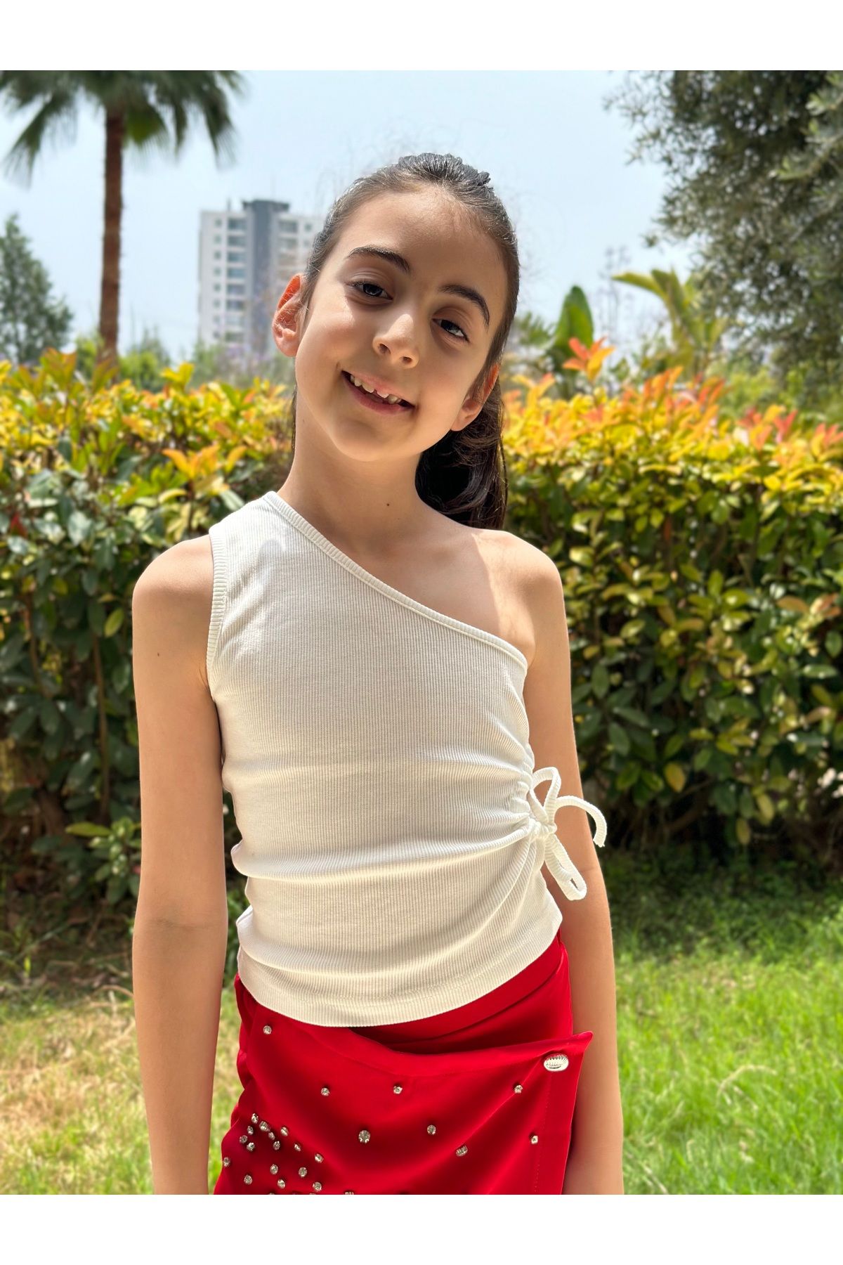ENJOY BEBE TEKSTİL TEK KOL CROP KROP BODY BADİ