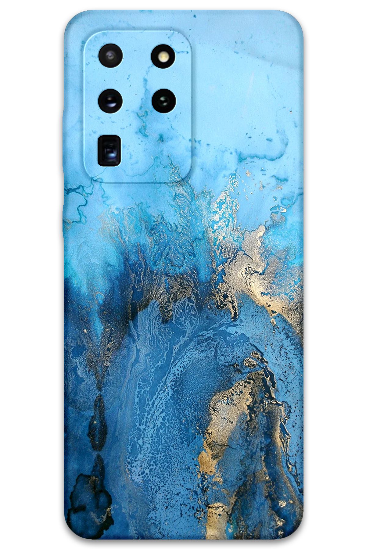 Gramaphone Galaxy S20 Ultra Uyumlu Mermer Desenli Telefon Kılıfı + Ekran Koruyucu - 5812