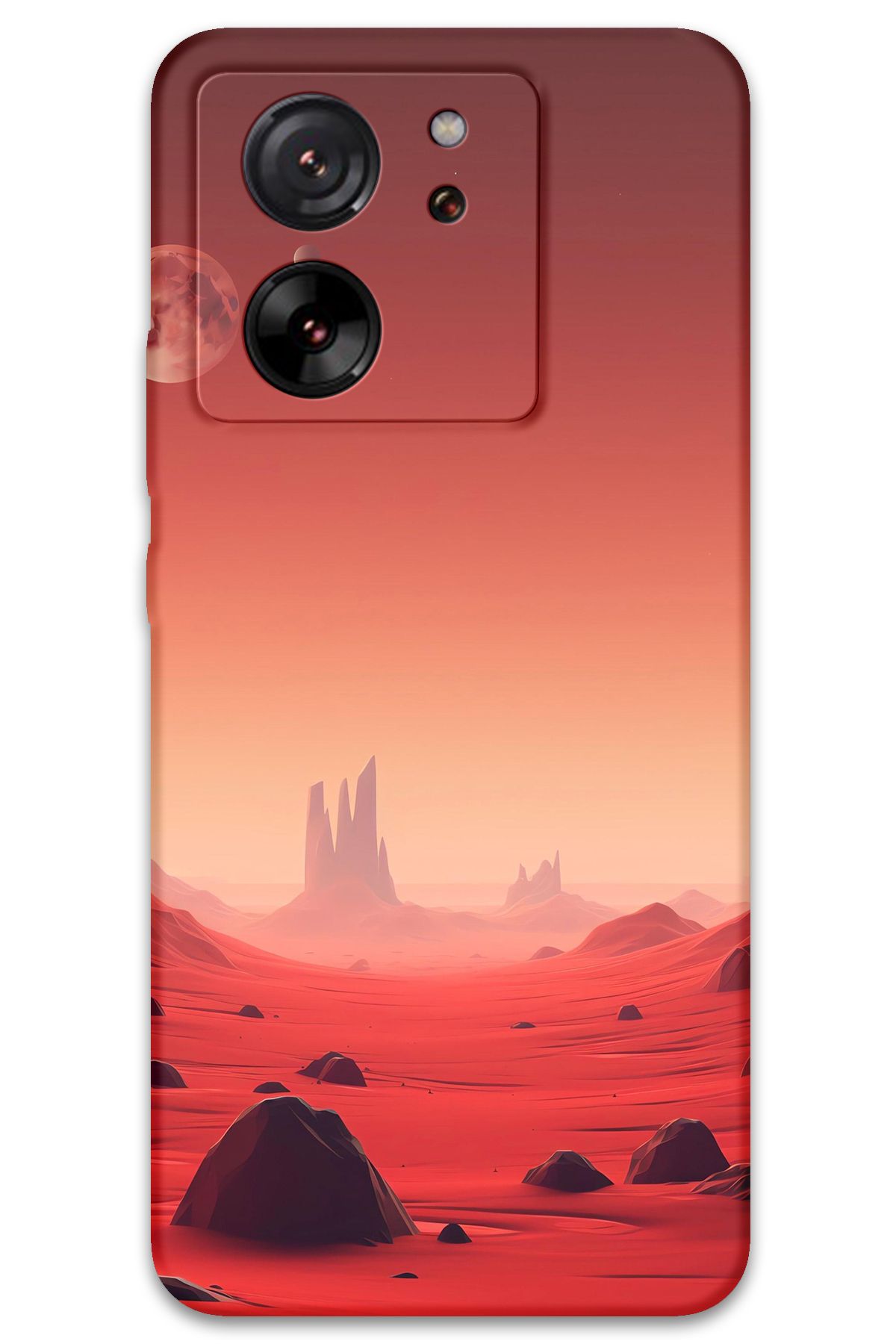 Gramaphone Xiaomi Mi 13T Pro Uyumlu Uzay Desenli Telefon Kılıfı + Ekran Koruyucu - 5859