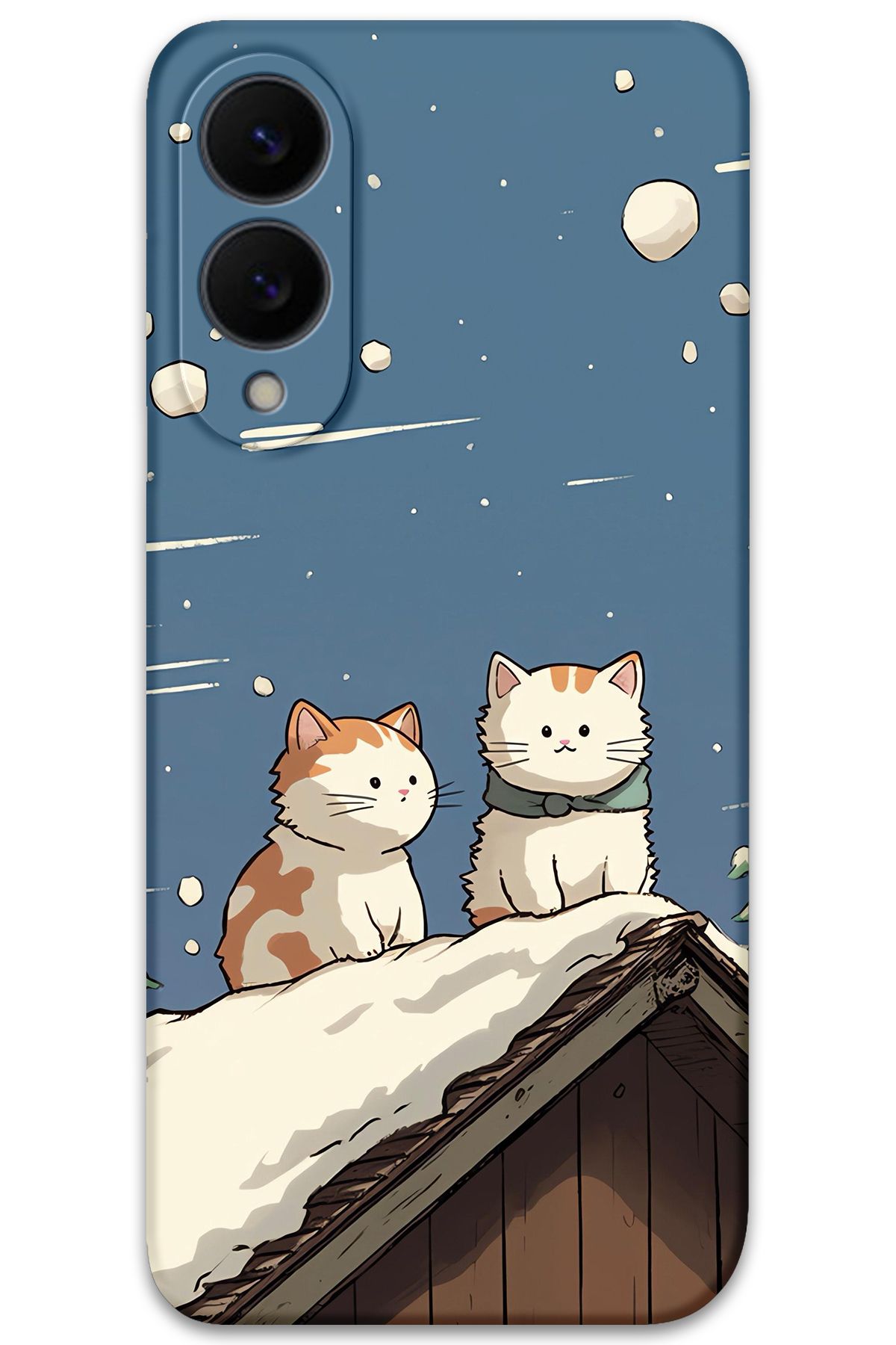 Gramaphone Galaxy S25 Edge Uyumlu Kedi Desenli Telefon Kılıfı + Ekran Koruyucu - 5780