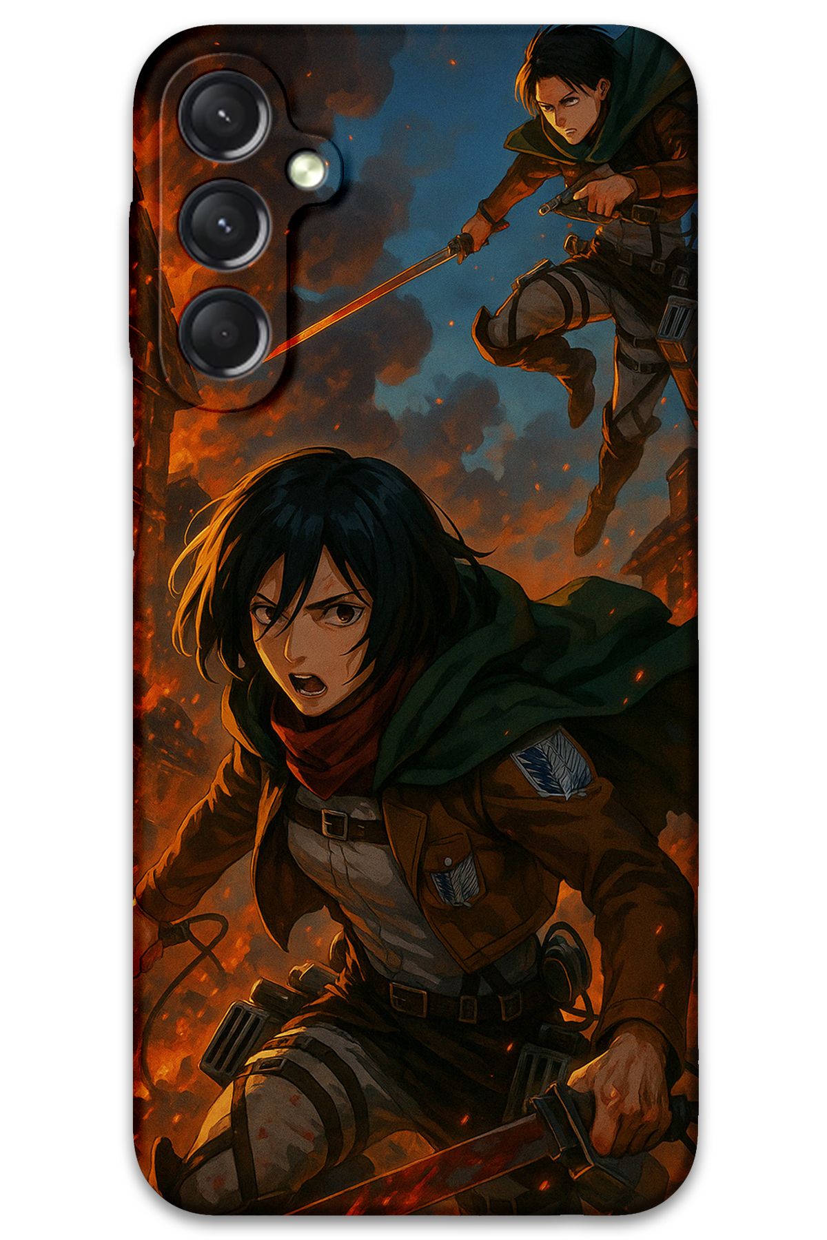 Gramaphone Galaxy A55 Uyumlu Anime Desenli Telefon Kılıfı + Ekran Koruyucu - 5744