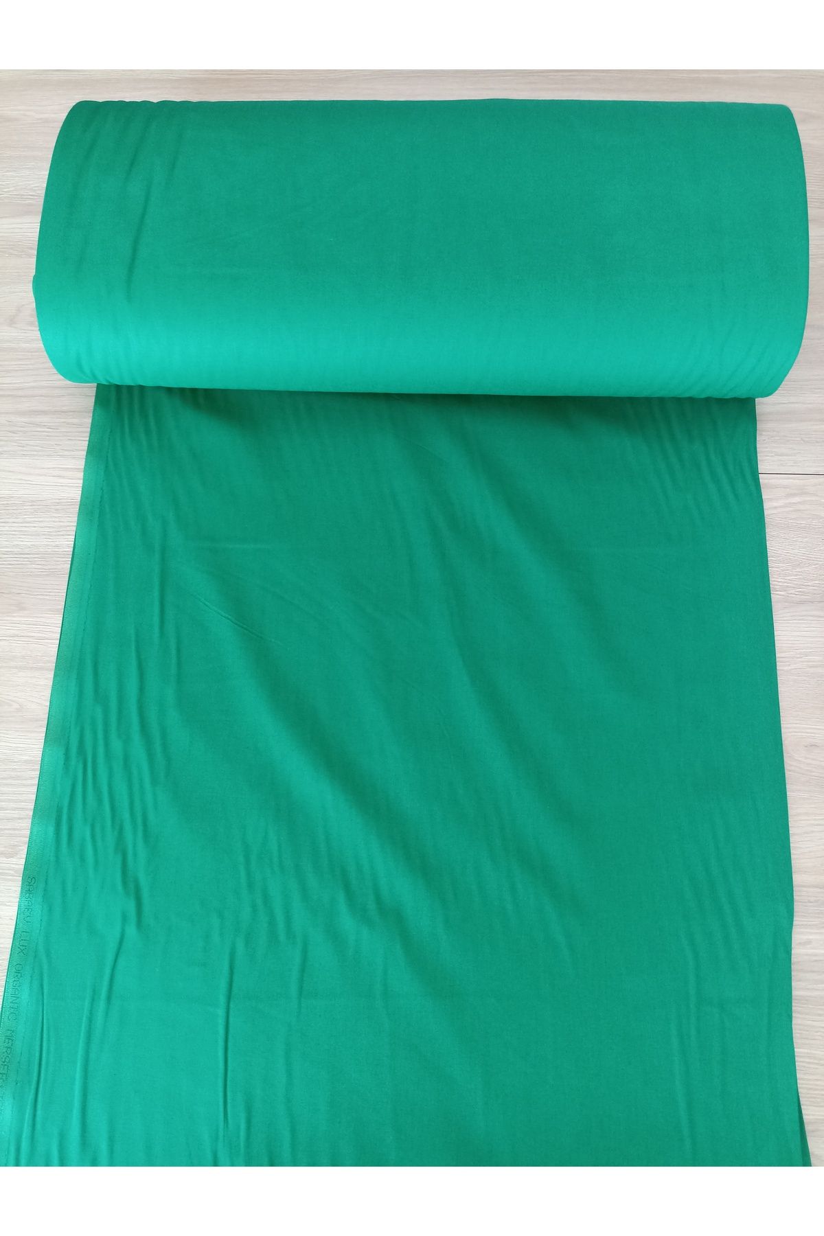 ida design store Düz Yeşil Renk %100 Pamuk Poplin Kumaş 100x240