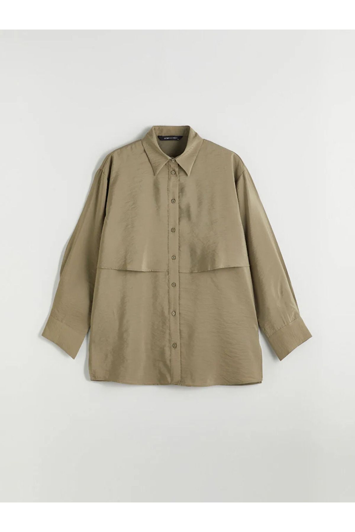 LC Waikiki LCW Modest Yeşil Modal Karışımlı Kadın Gömlek Tunik