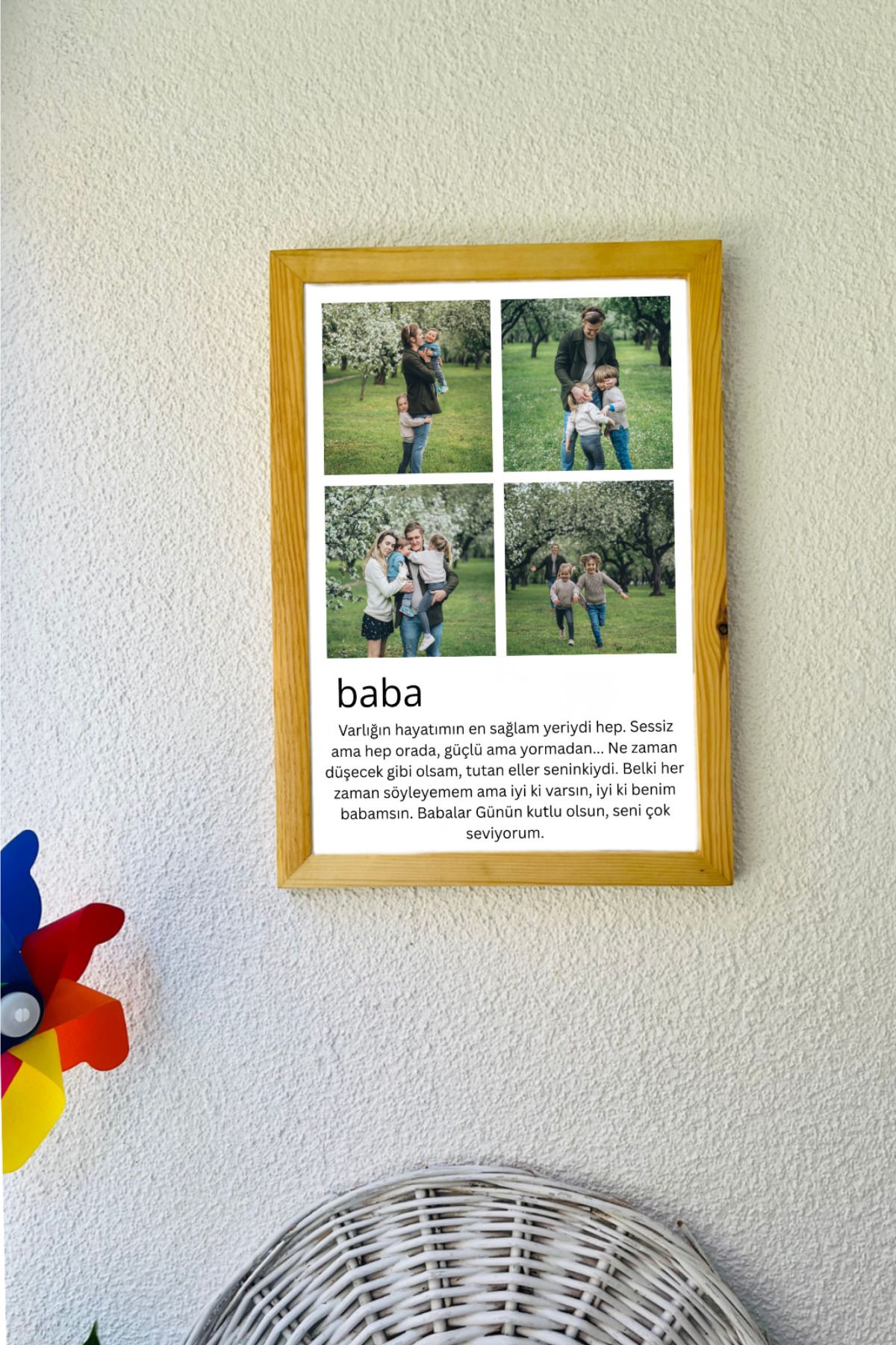 baucollection Kişiselleştirilmiş Babalar Günü Özel El Yapımı Ahşap Tablo