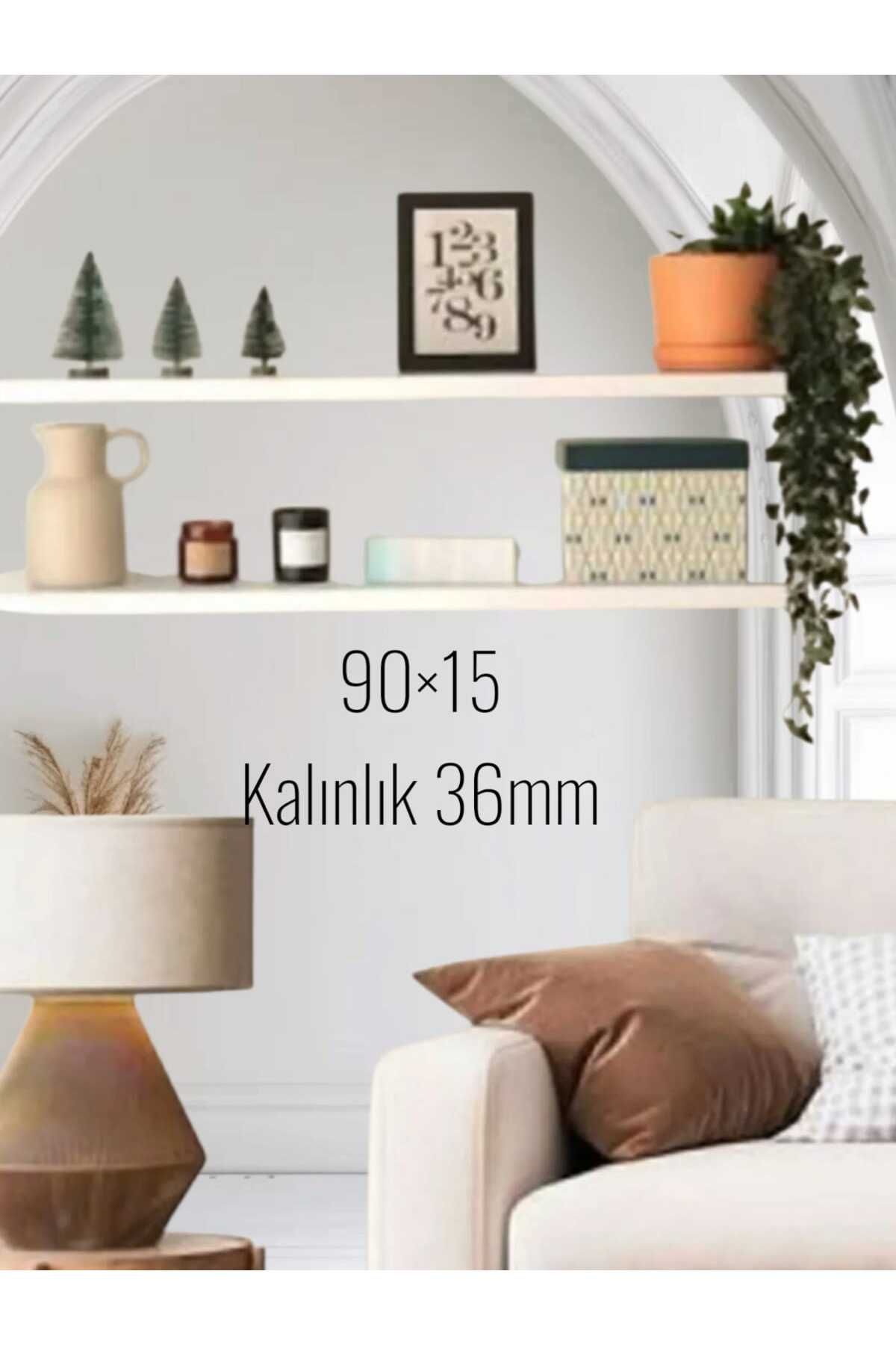 Ayşe Abladan 90/15 Ucan Raf Kalınlık 36mm /mdf Dört Adet Metal Agak Ile Gönderilir.