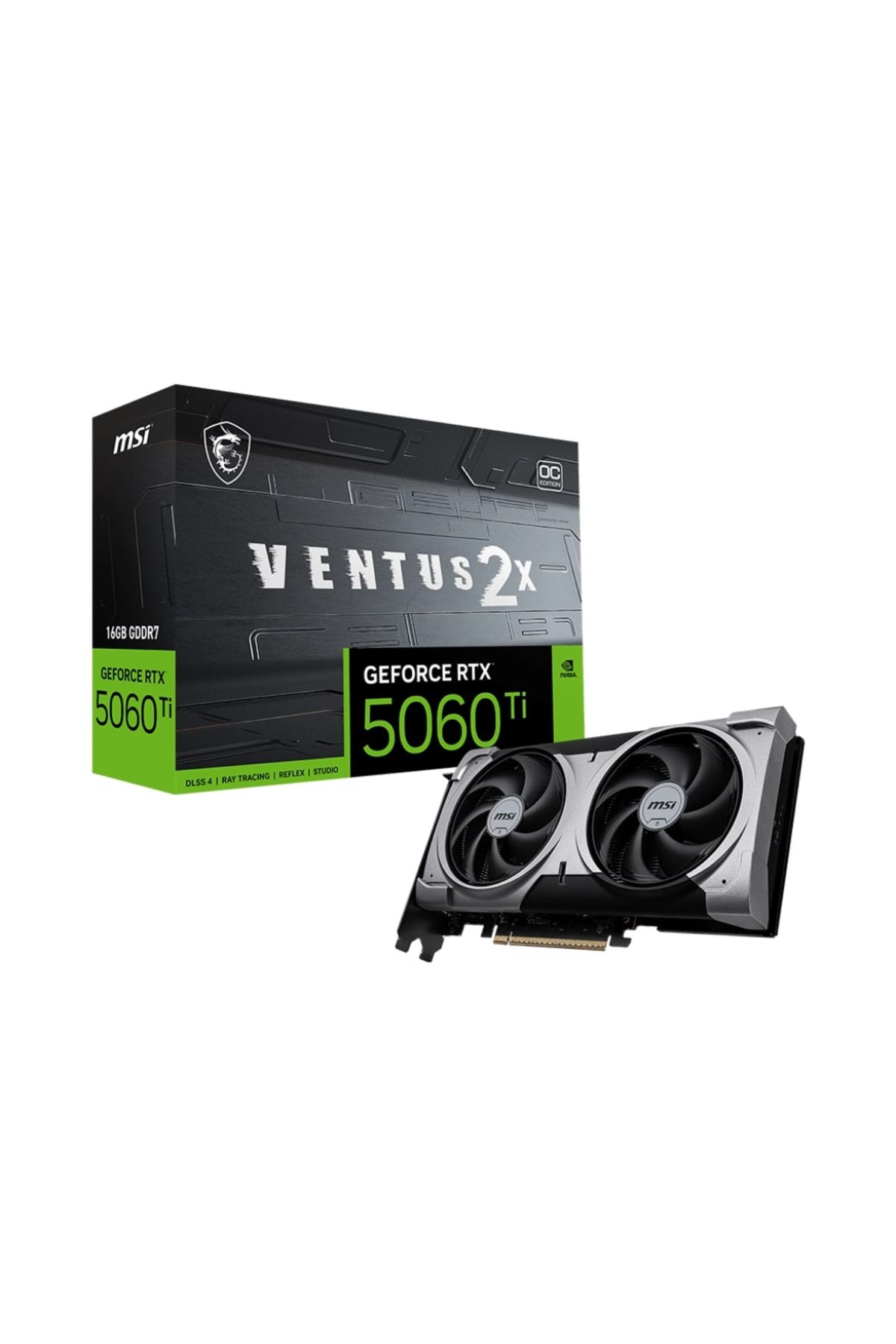 MSI GeForce RTX 5060TI 16G VENTUS 2X PLUS GDDR7 128Bit DX12 DLSS 4 Gaming (Oyuncu) Ekran Kartı