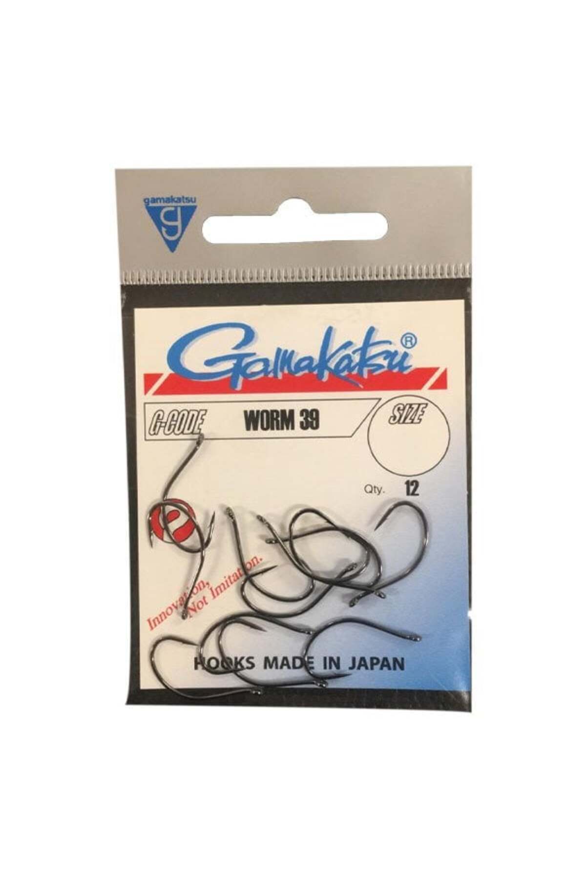 Gamakatsu Worm 39 Siyah NO:3 Siyah Olta İğnesi 12Adet