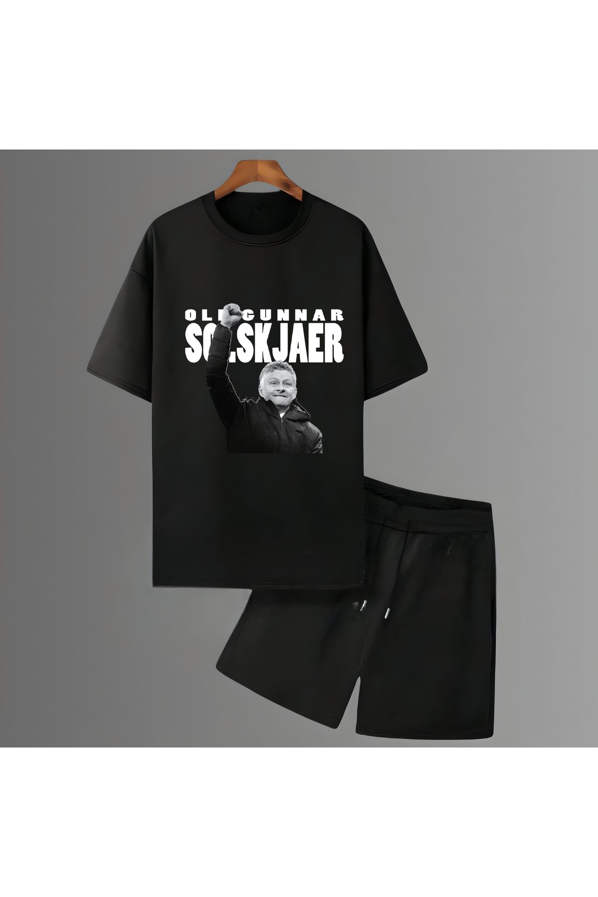 Biy Store Ole Gunnar Solskjaer antrenör forma baskılı kısa kollu spor tişört unisex t-shirt şort takımı