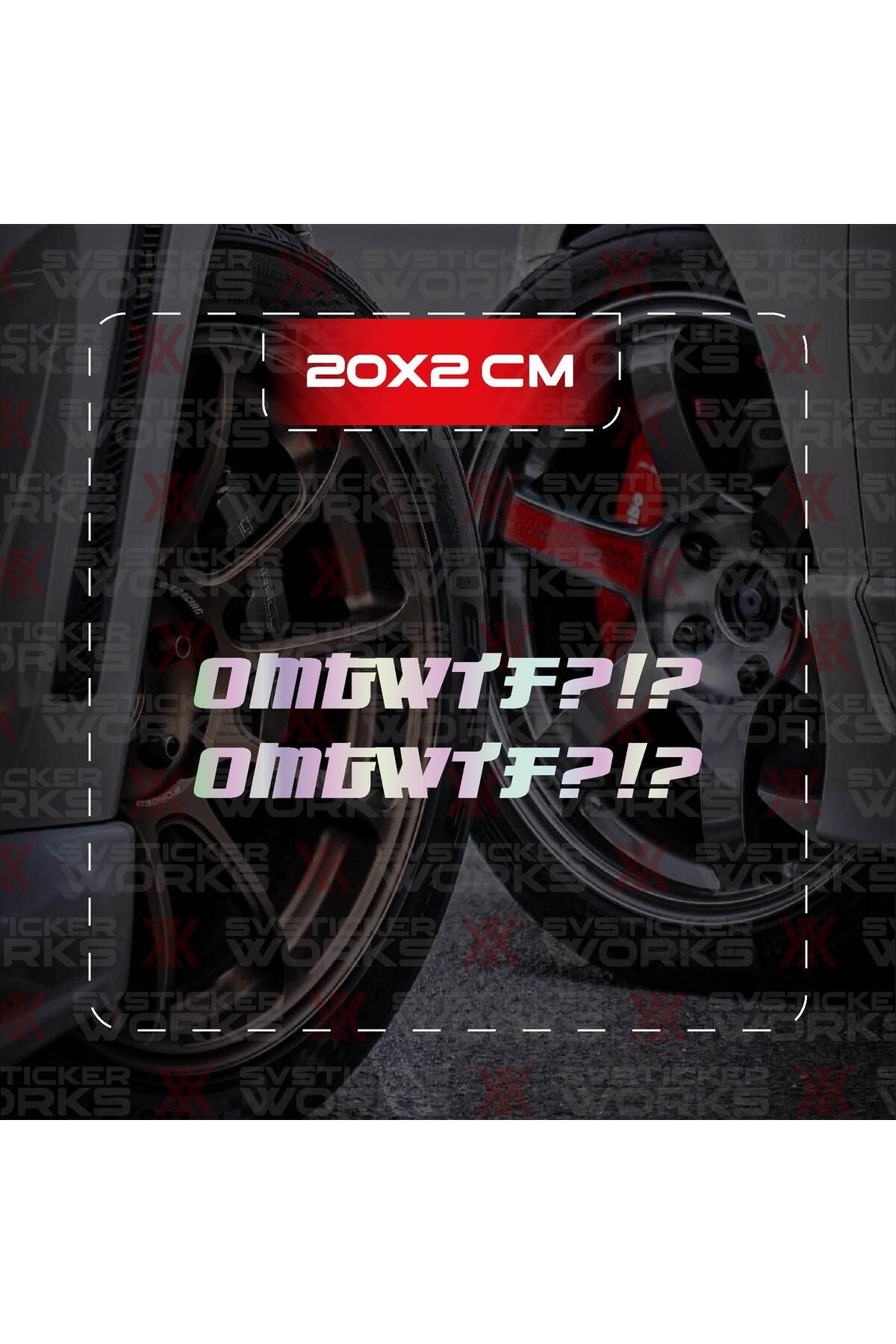 ARONA OMGWTF Yazılı JDM Sticker Araba Laptop Motosiklet Sticker Yapışkanlı Folyo