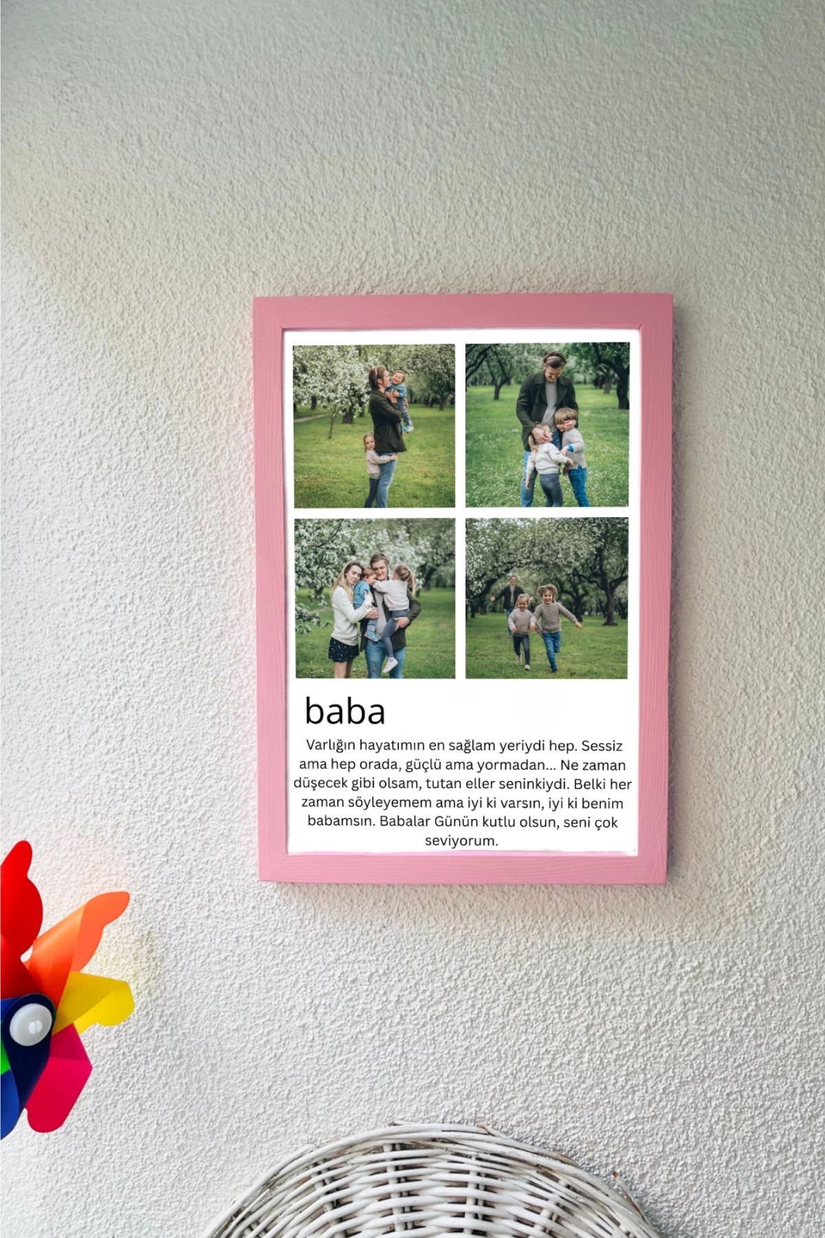 baucollection Kişiselleştirilmiş Babalar Günü Özel El Yapımı Ahşap Tablo