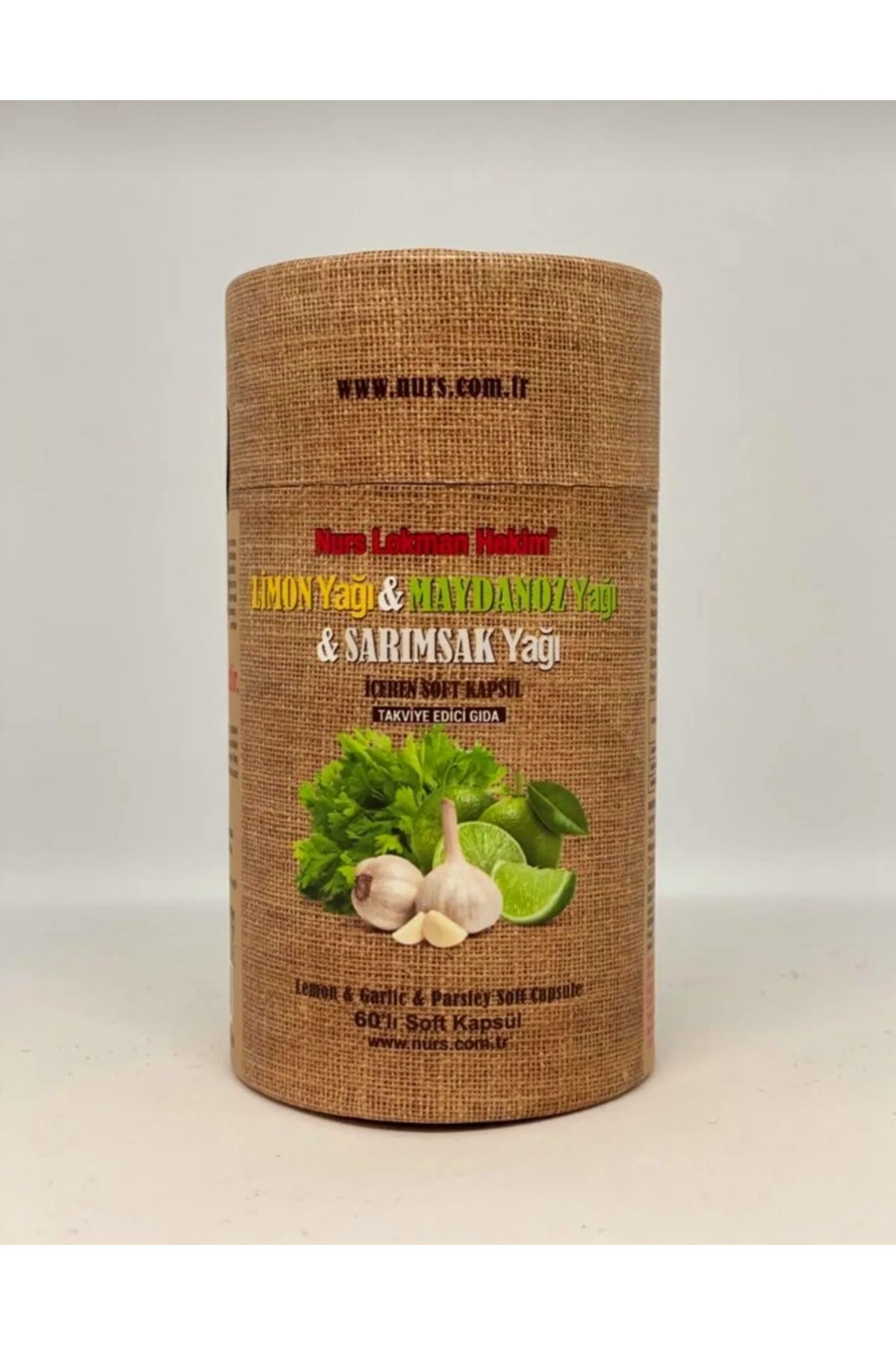 Bitkideresi Limon Sarımsak Maydanoz Yağı içeren Soft Kapsül 60 Kapsül