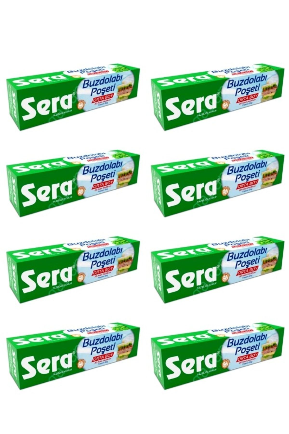 SERA Orta Boy Buzdolabı Poşeti - 8 Adet ( 8 X 20 Li )