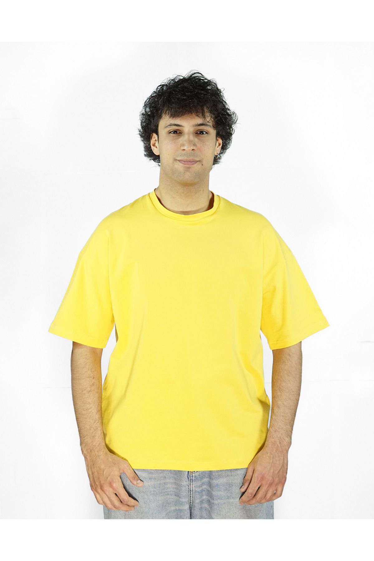duck store Basic | Premium Sarı Renk Erkek T-shirt | Oversize