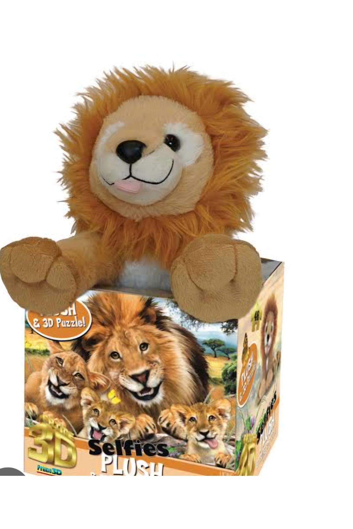 1000 çeşit hediye dünyası 3 D aslan peluş pazıl 48 parça