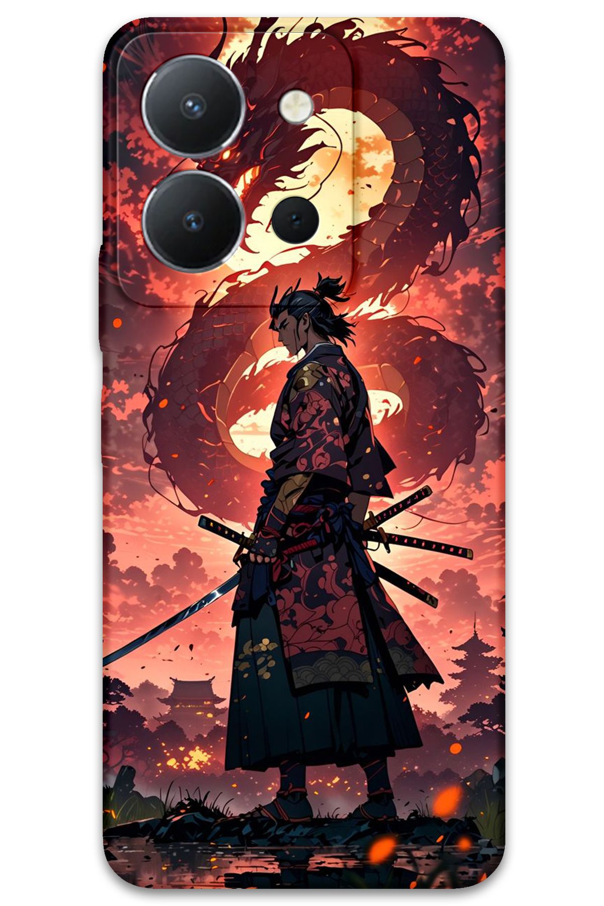 Gramaphone Vivo Y36 Uyumlu Anime Desenli Telefon Kılıfı + Ekran Koruyucu - 5751