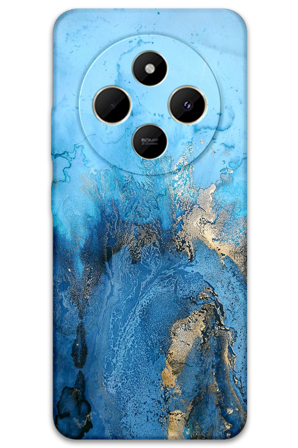Gramaphone Xiaomi Redmi 14c Uyumlu Mermer Desenli Telefon Kılıfı + Ekran Koruyucu - 5812