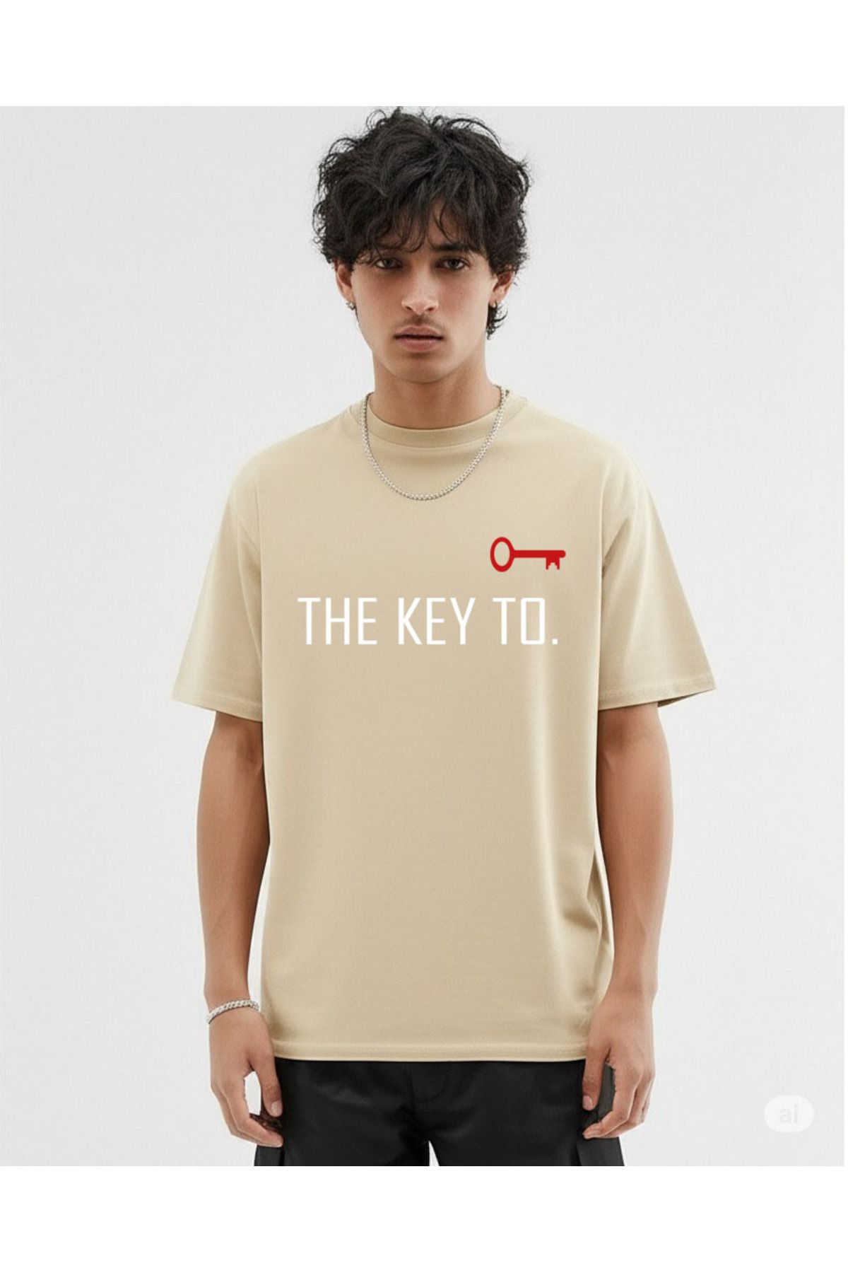 NEVERMIND Unisex Kadın Erkek The Key To Çift Sevgili T-shirt 2'li Set Takım