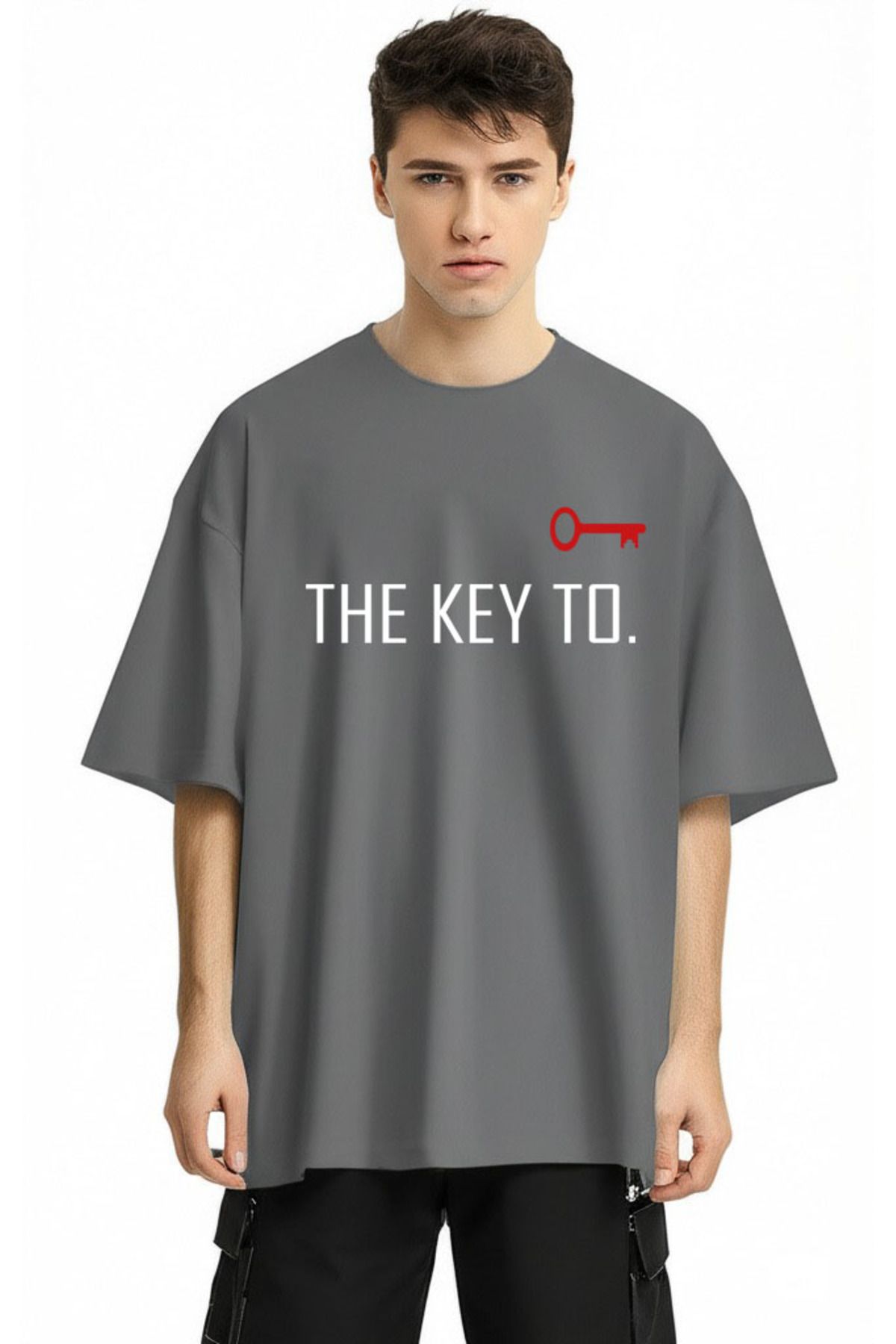 NEVERMIND Unisex Kadın Erkek The Key To Çift Sevgili T-shirt 2'li Set Takım
