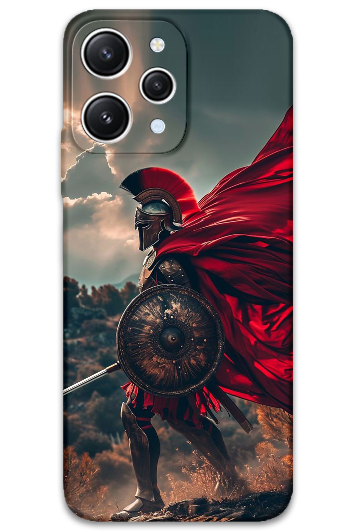 Gramaphone Xiaomi Redmi 12 Uyumlu Retro Desenli Telefon Kılıfı + Ekran Koruyucu - 5834