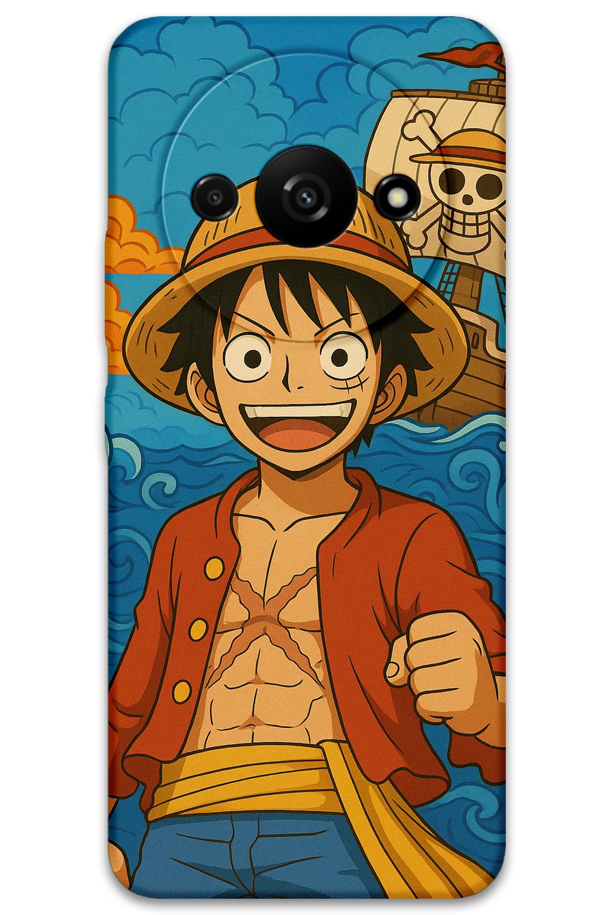 Gramaphone Xiaomi Redmi A3 Uyumlu Anime Desenli Telefon Kılıfı + Ekran Koruyucu - 5753