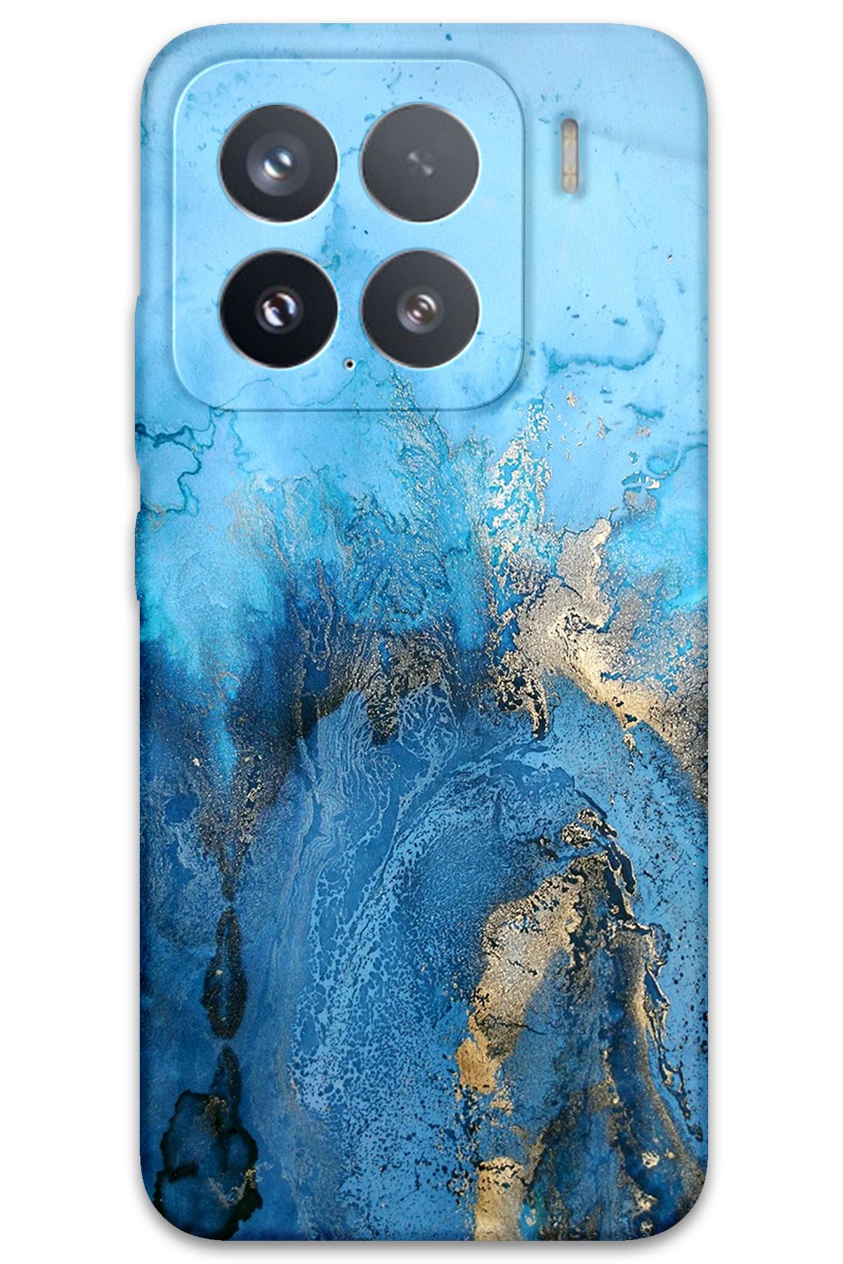 Gramaphone Xiaomi Mi 15 Uyumlu Mermer Desenli Telefon Kılıfı + Ekran Koruyucu - 5812