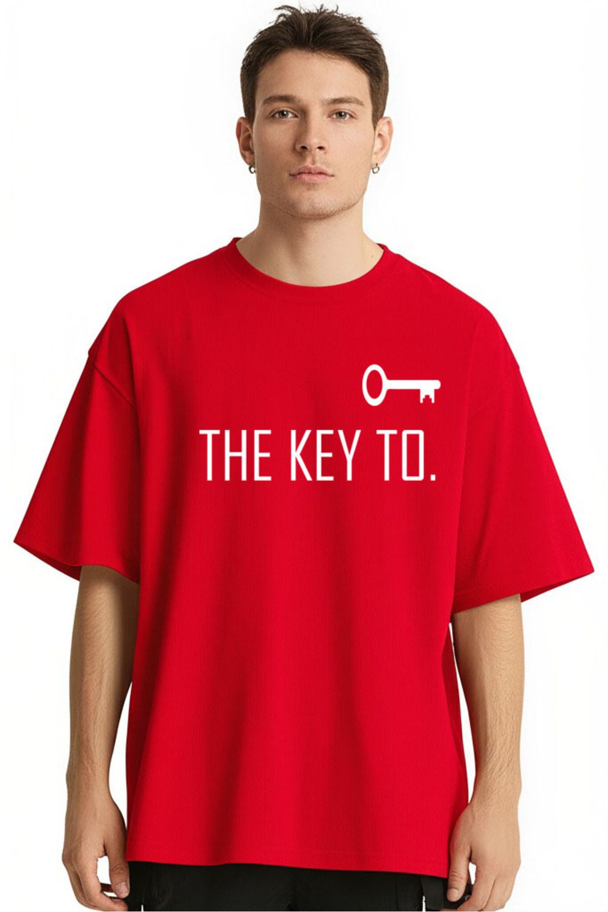 NEVERMIND Unisex Kadın Erkek The Key To Çift Sevgili T-shirt 2'li Set Takım
