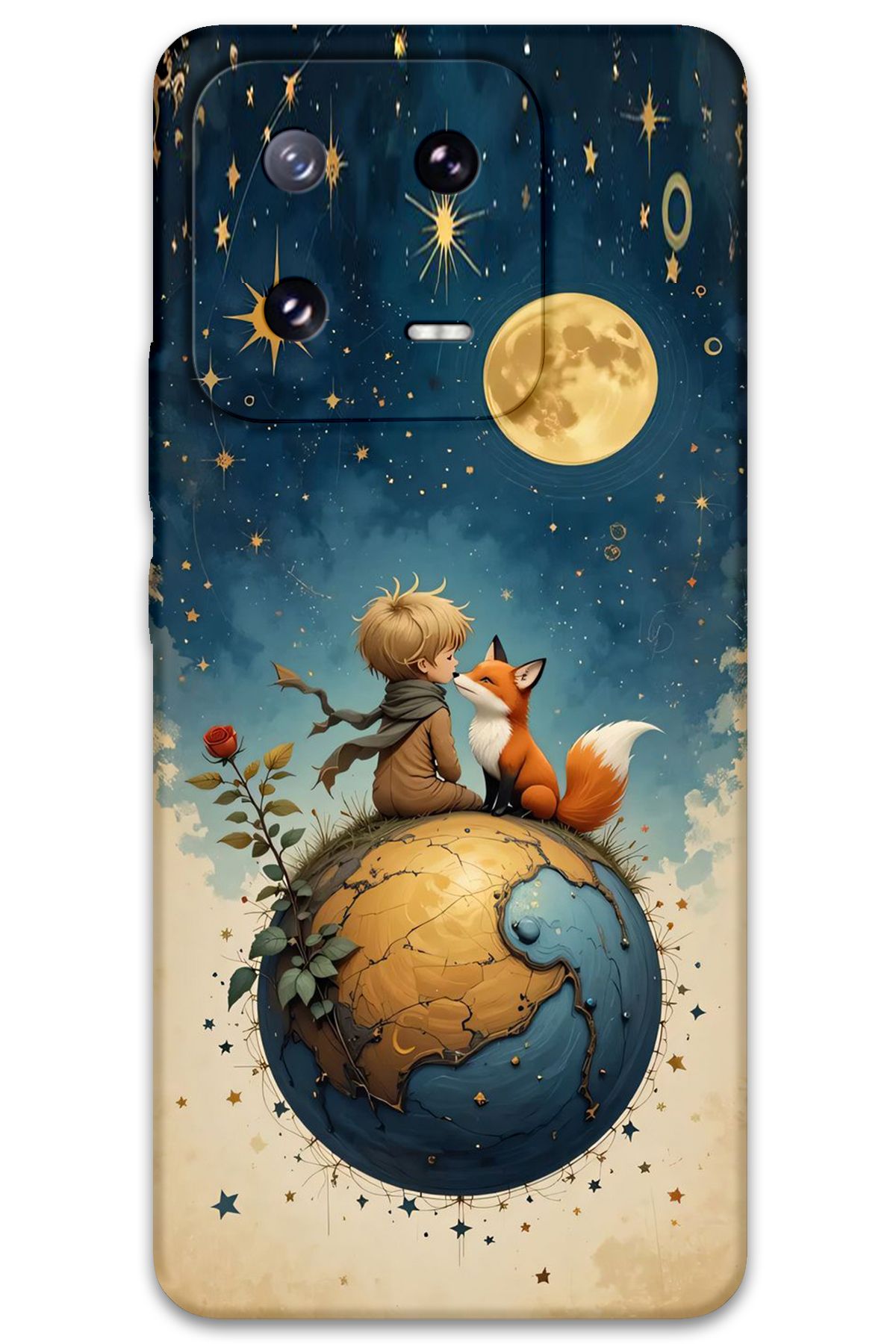 Gramaphone Xiaomi Mi 13 Pro Uyumlu Çizgi Film Desenli Telefon Kılıfı + Ekran Koruyucu - 5823