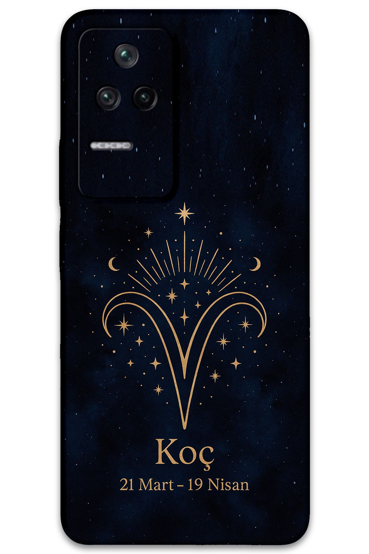 Gramaphone Poco F4 Uyumlu Koç Burcu Desenli Telefon Kılıfı + Ekran Koruyucu - 5768