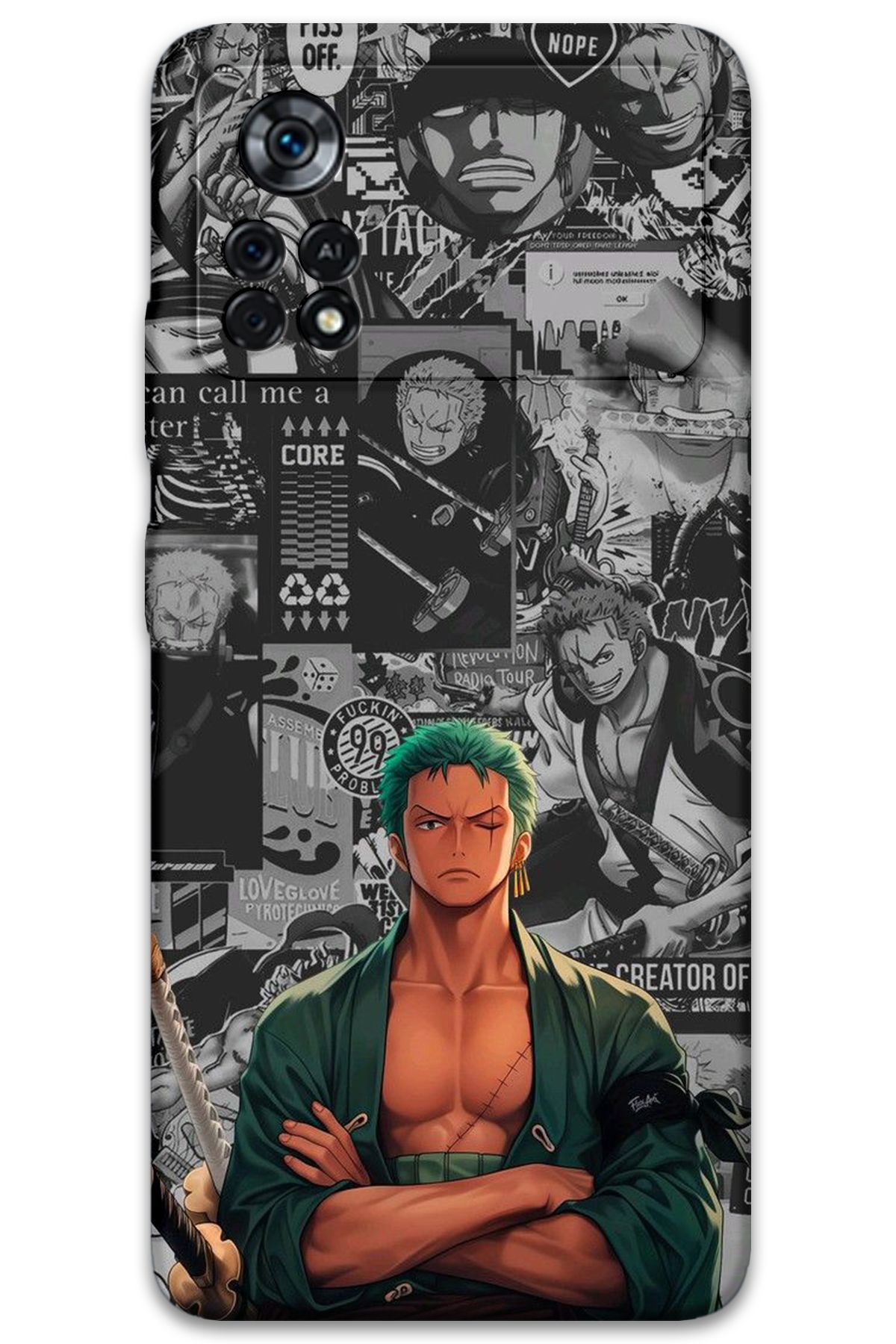 Gramaphone Poco x4 Pro 5G Uyumlu Anime Desenli Telefon Kılıfı + Ekran Koruyucu - 5756