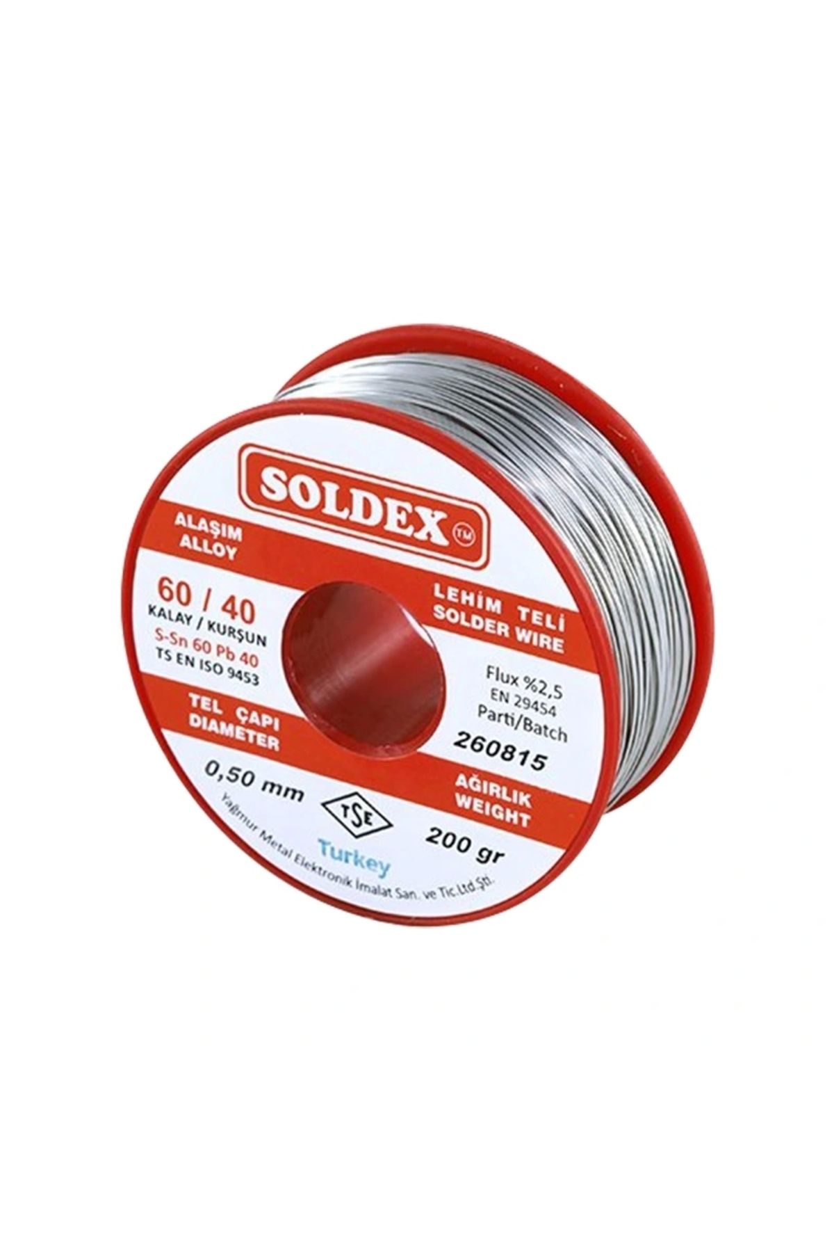 ALFA AKSESUAR 03 200 Gr Lehim İnce 0,50 Mm Soldex Sn60 Pb40