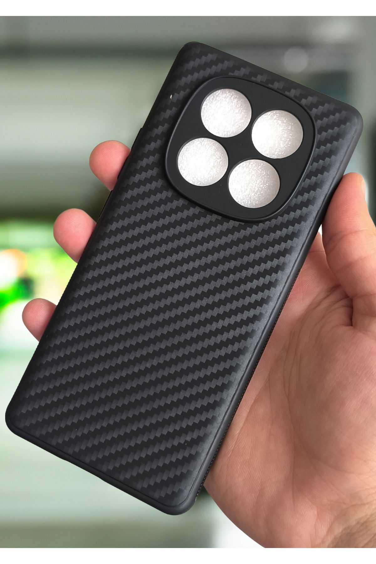 BCASE Redmi Note 14 Pro 4G Karbon Fiber Tasarımlı Kamera Korumalı Silikon