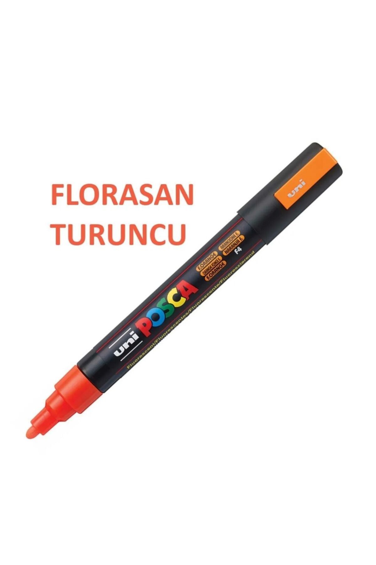 Uni Posca Posca Akrilik Marker Pc-5m (1.8-2.5MM) Fosforlu Turuncu