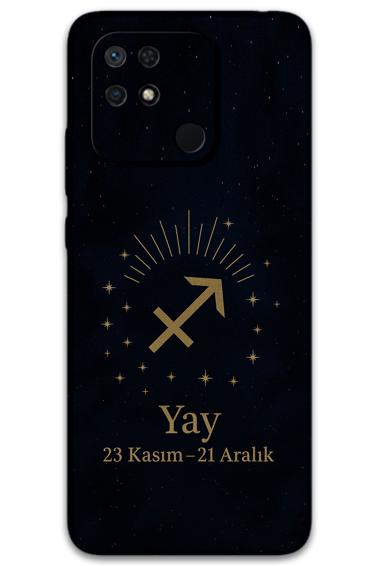 Gramaphone Xiaomi Redmi 10c Uyumlu Yay Burcu Desenli Telefon Kılıfı + Ekran Koruyucu - 5776