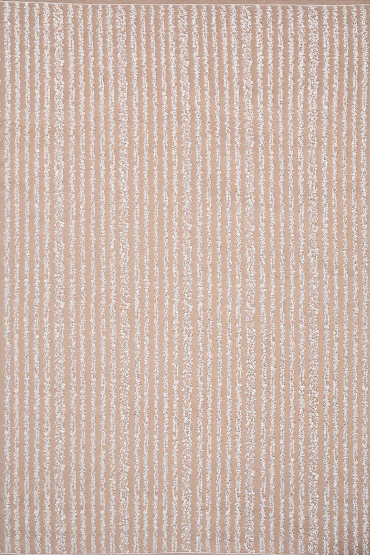 Luxuro-Ivory Lace Linear Pattern, with Pearls and Sequins 1
