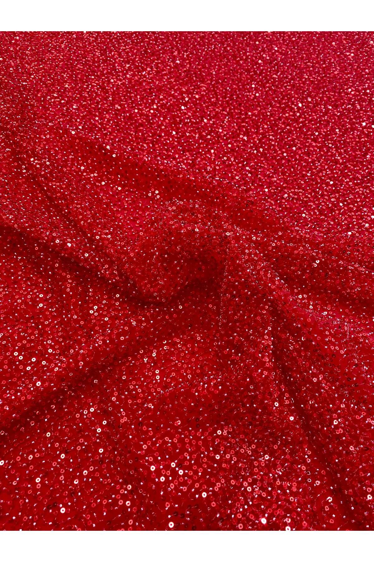 Luxuro-Red Couture Lace with General Pattern, Beads and Sequins 5