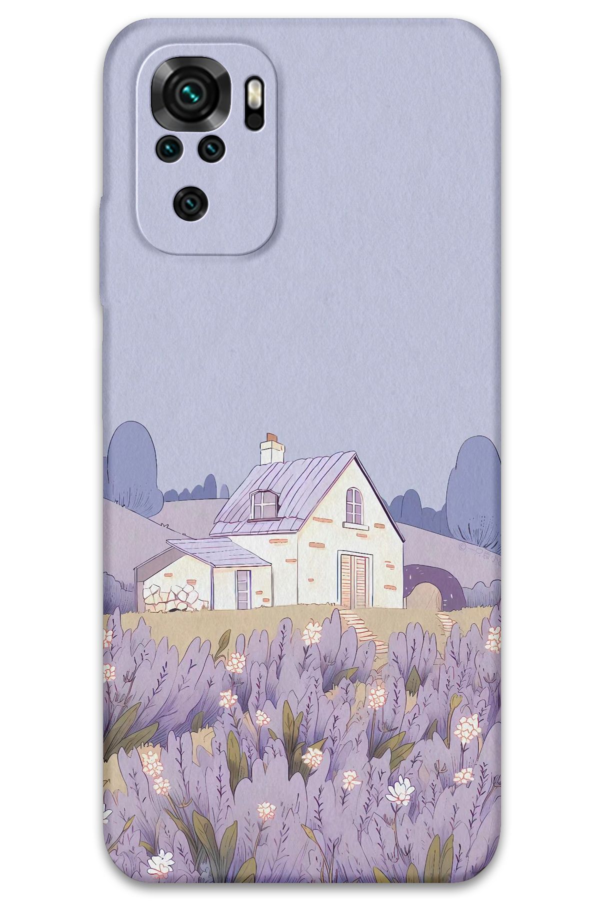 Gramaphone Xiaomi Redmi Note 10s Uyumlu Çiçek Desenli Telefon Kılıfı + Ekran Koruyucu - 5800