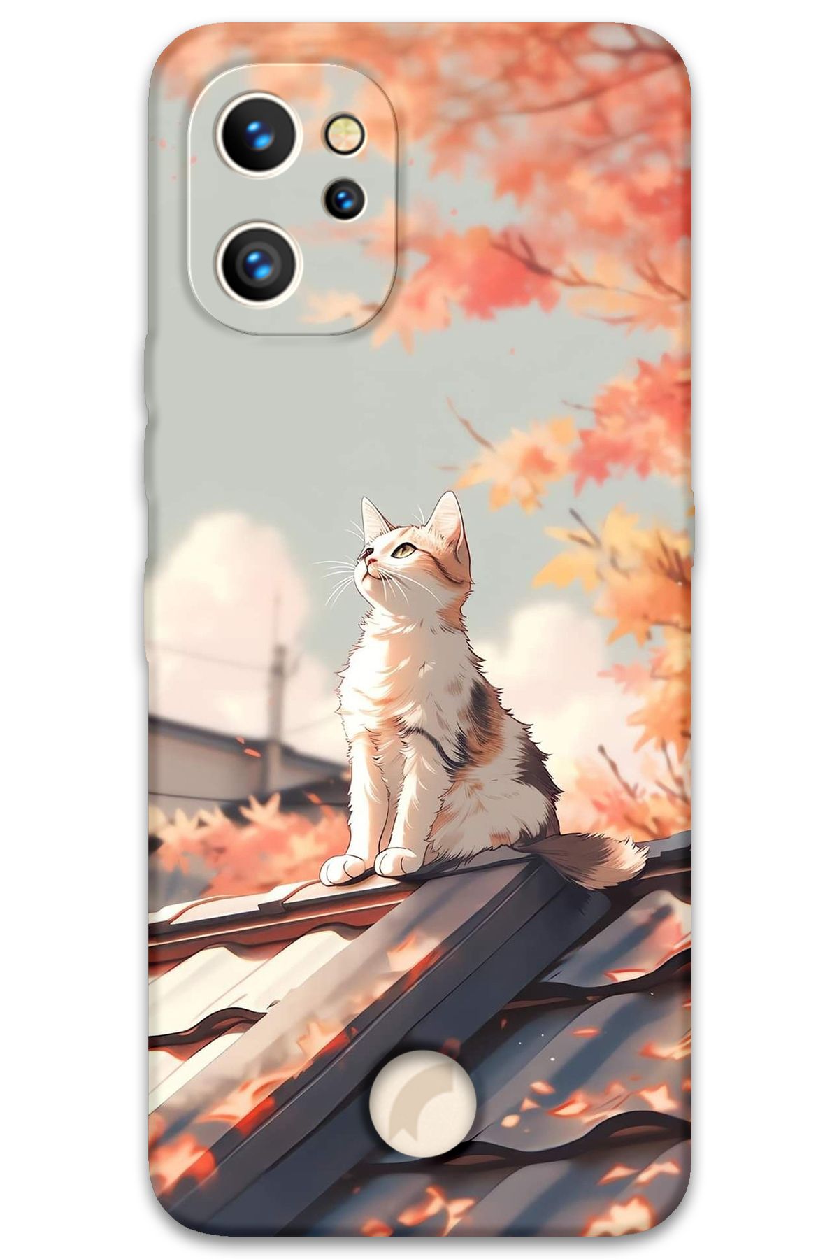 Gramaphone Reeder S19 Max Pro Uyumlu Kedi Desenli Telefon Kılıfı + Ekran Koruyucu - 5784
