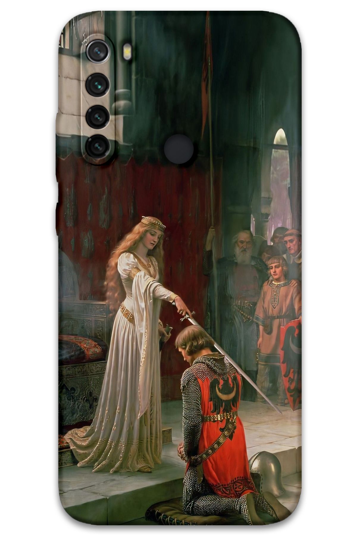 Gramaphone Xiaomi Redmi Note 8 Uyumlu Retro Desenli Telefon Kılıfı + Ekran Koruyucu - 5835