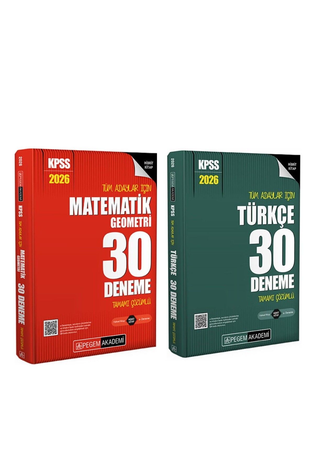 Ankara Kitap Merkezi Pegem Yayınları 2026 KPSS Matematik ve Türkçe Deneme Seti 2 Kitap